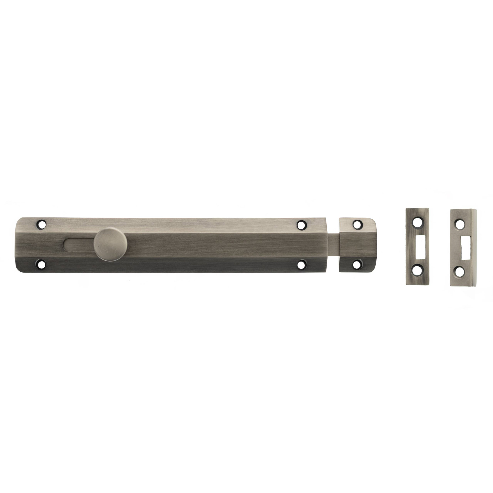 ASB8MBN Atlantic Solid Brass Surface Door Bolt 8" - Matt Gun Metal