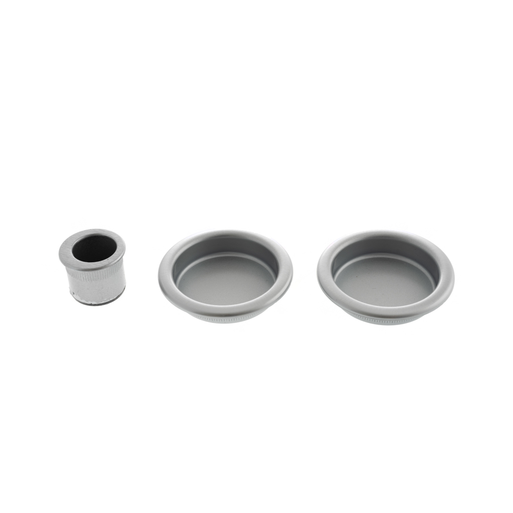 B019201032 AGB Sliding Door Flush Pull Round - Satin Chrome