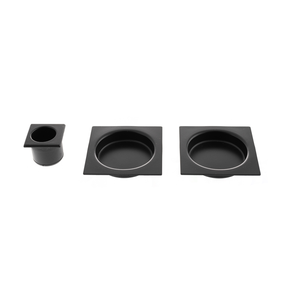 B019301093 AGB Sliding Door Flush Pull Square - Matt Black