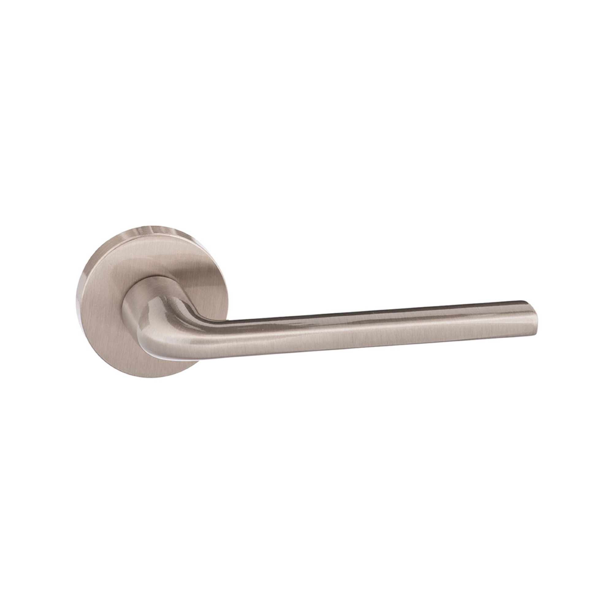 FMR133SN Forme Milly Lever Door Handle on Minimal Round Rose - Satin Nickel