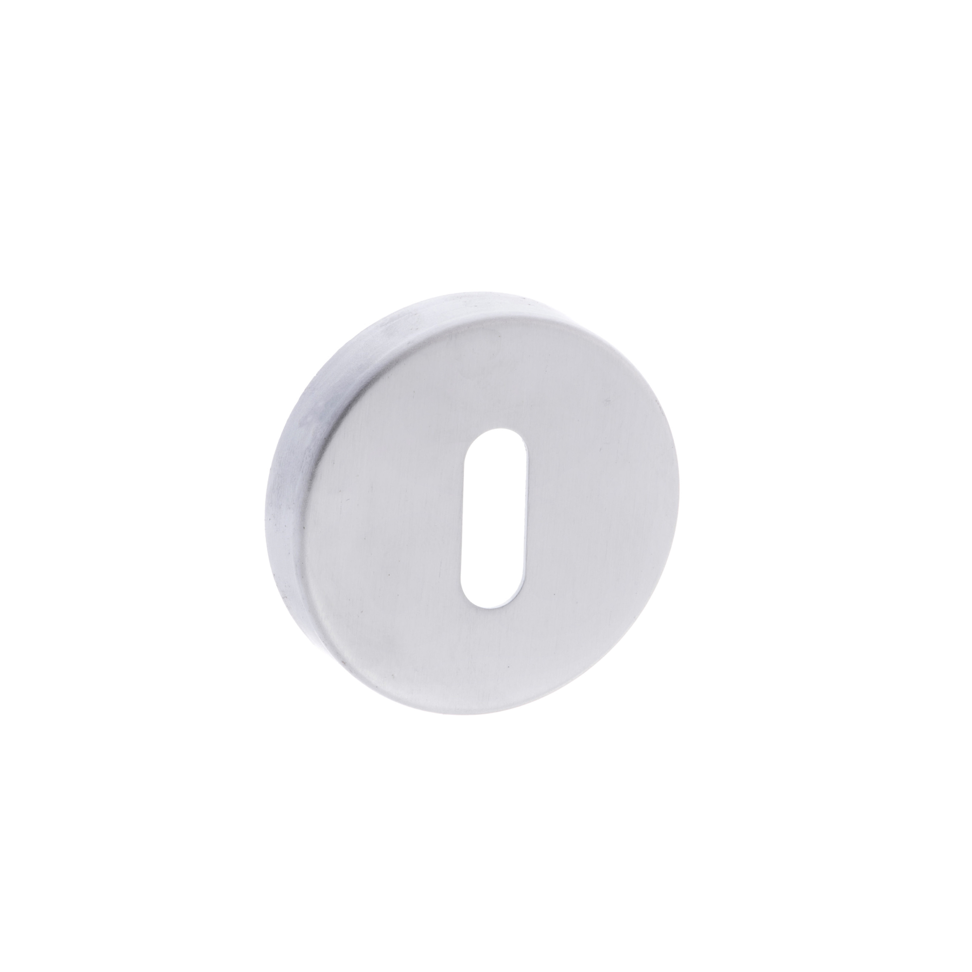 FMRKSC Forme Key Escutcheons on Minimal Round Rose - Satin Chrome