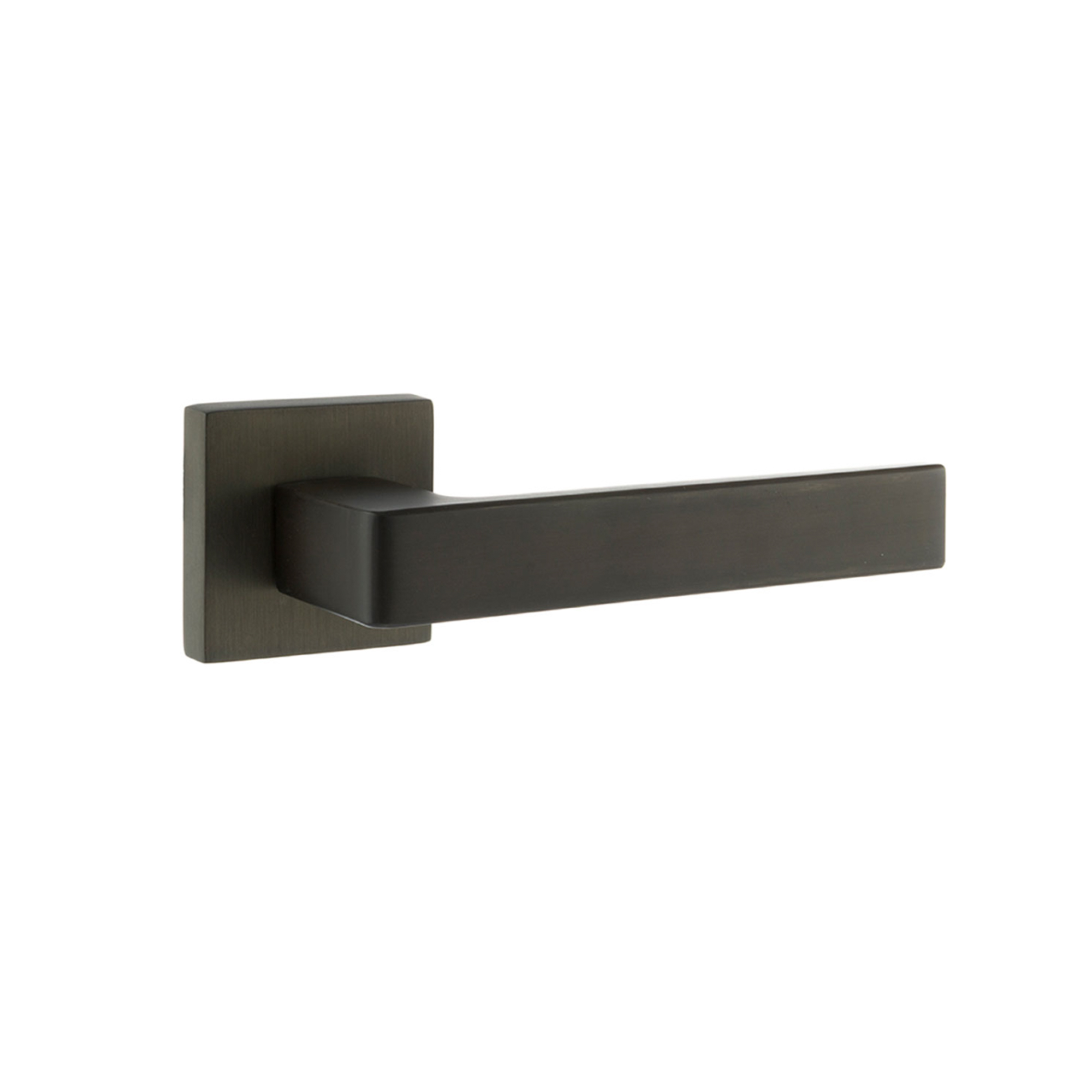 FMS254UDB Forme Asti Lever Door Handle on Minimal Square Rose - Urban Dark Bronze