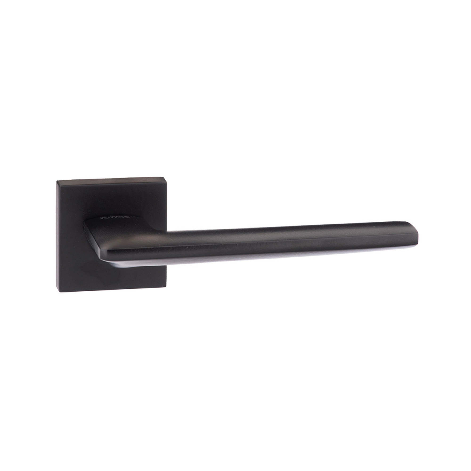 FMS422MB Forme Boston Lever Door Handle on Minimal Square Rose - Matt Black