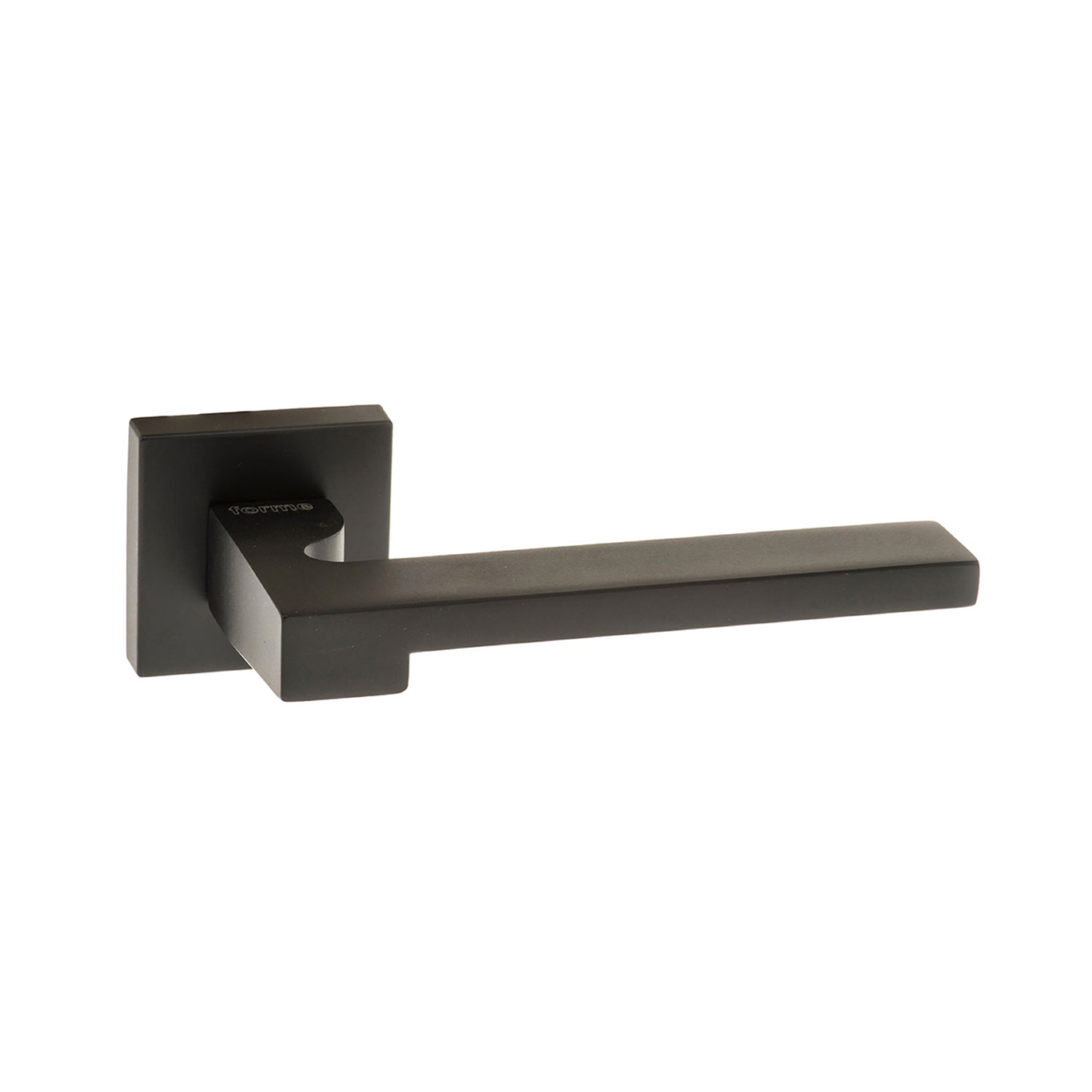 FMS430MB Forme Ginevra Lever Door Handle on Minimal Square Rose - Matt Black