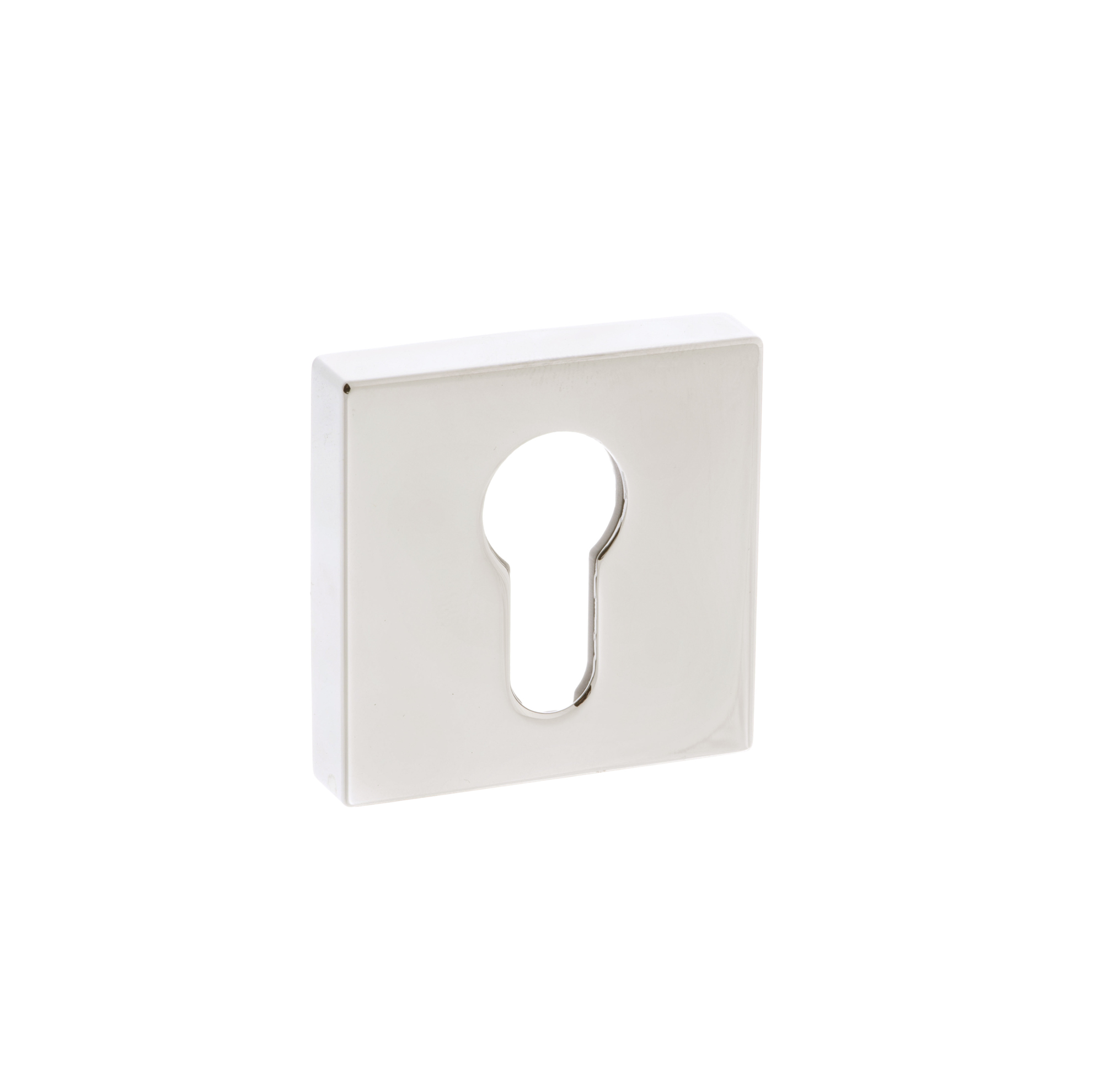 FMSEPN Forme Euro Escutcheons on Minimal Square Rose - Polished Nickel