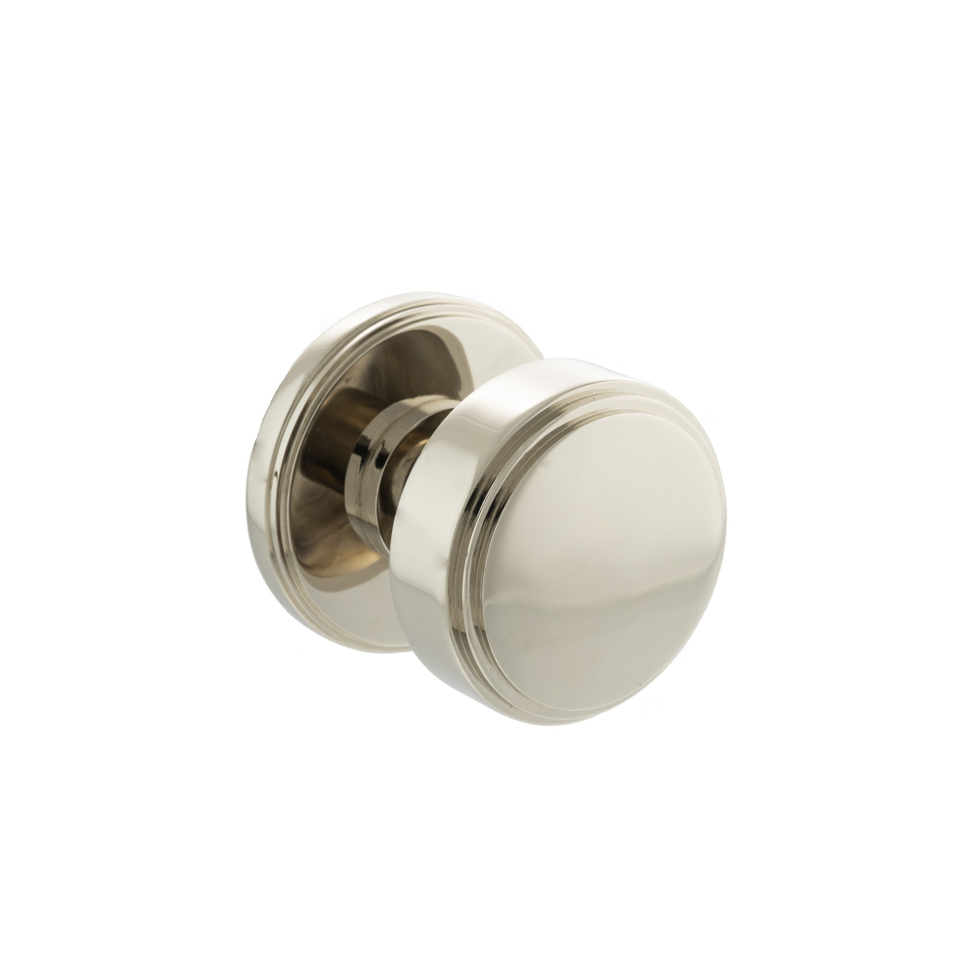 MH350SMKPN Millhouse Brass Boulton Brass Stepped Mortice Knob on Concealed Fix Rose - Polished Nickel