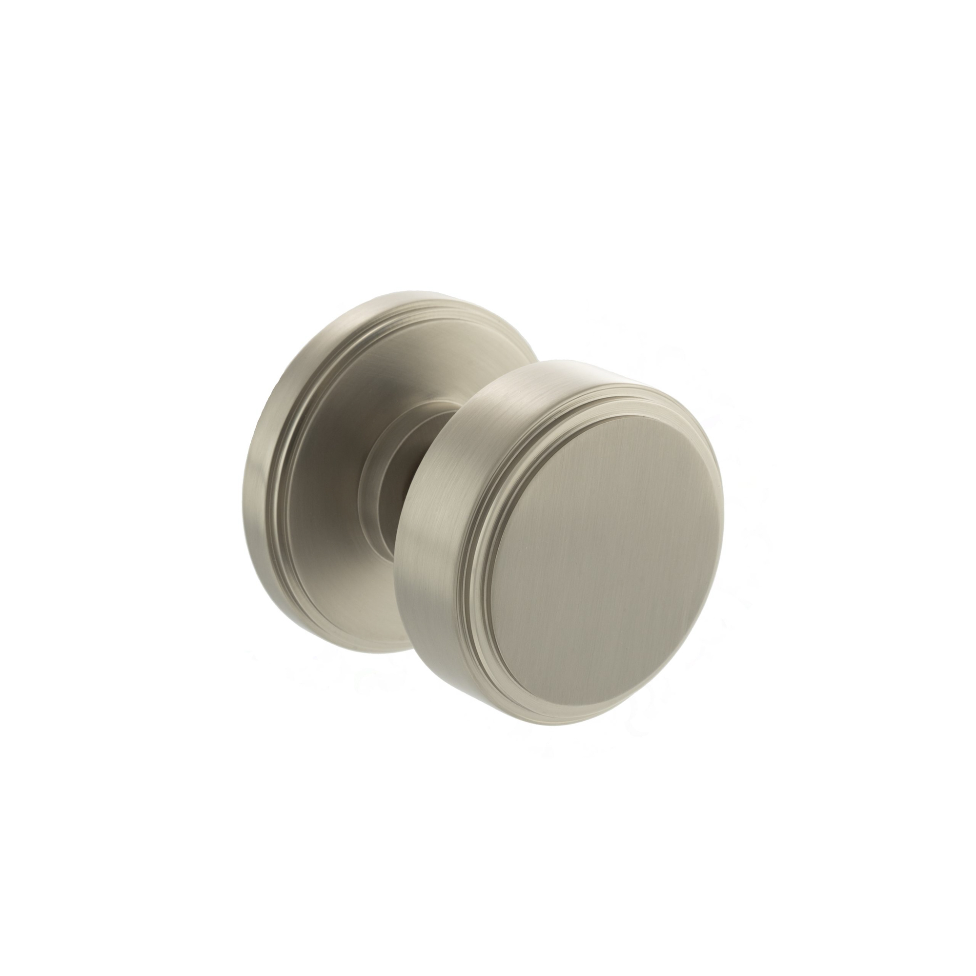 MH350SMKSN Millhouse Brass Boulton Brass Stepped Mortice Knob on Concealed Fix Rose - Satin Nickel