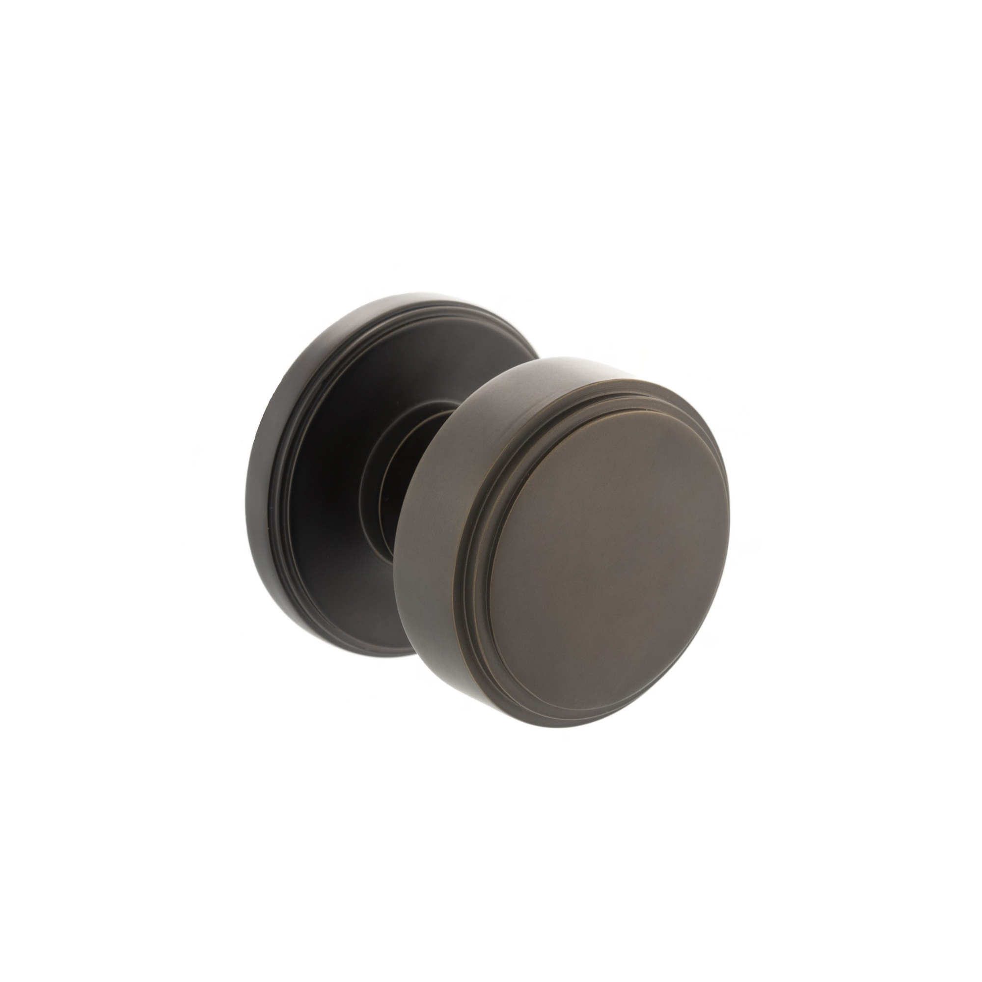MH350SMKUDBSOLID Millhouse Brass Boulton Solid Brass Stepped Mortice Knob on Concealed Fix Rose - Urban Dark Bronze