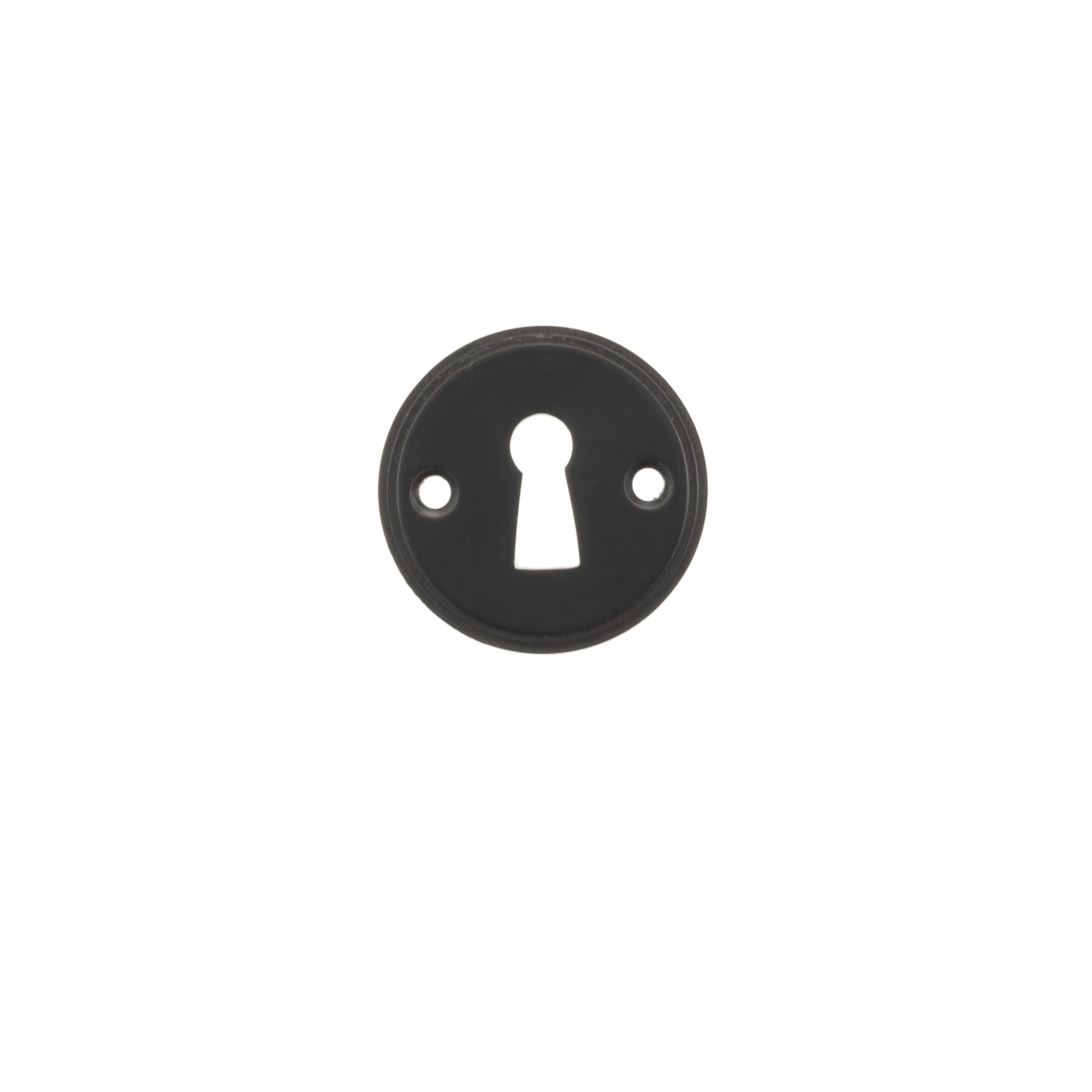 MHRKEMB Millhouse Brass Solid Brass Open Key Hole Escutcheons - Matt Black