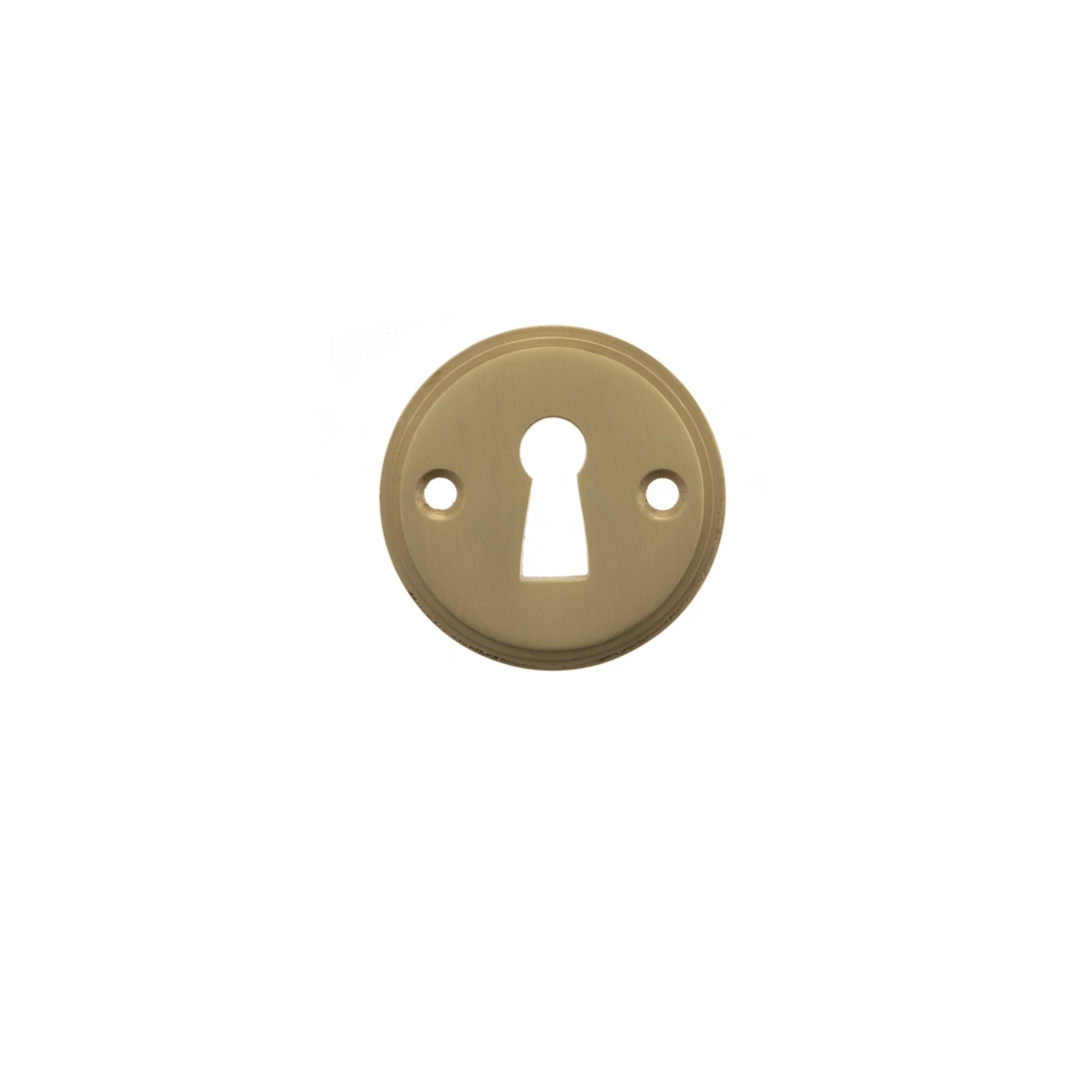 MHRKESB Millhouse Brass Solid Brass Open Key Hole Escutcheons - Satin Brass