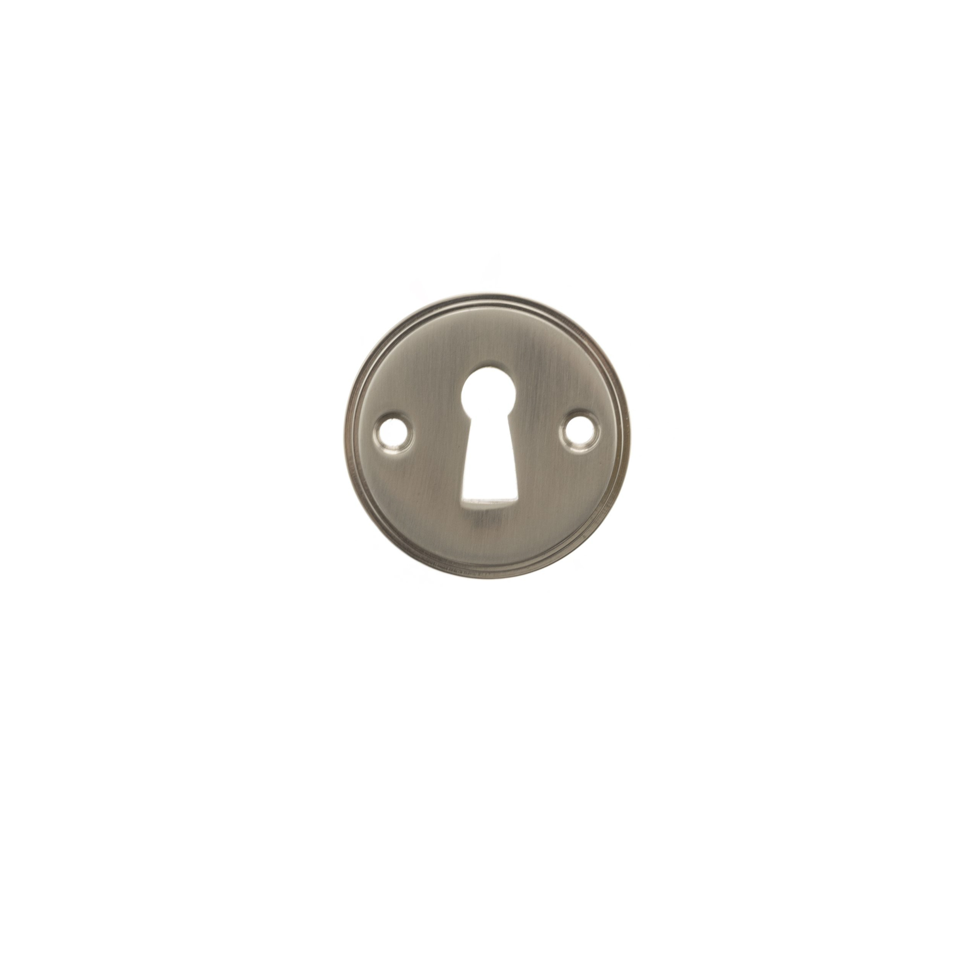 MHRKESN Millhouse Brass Solid Brass Open Key Hole Escutcheons - Satin Nickel