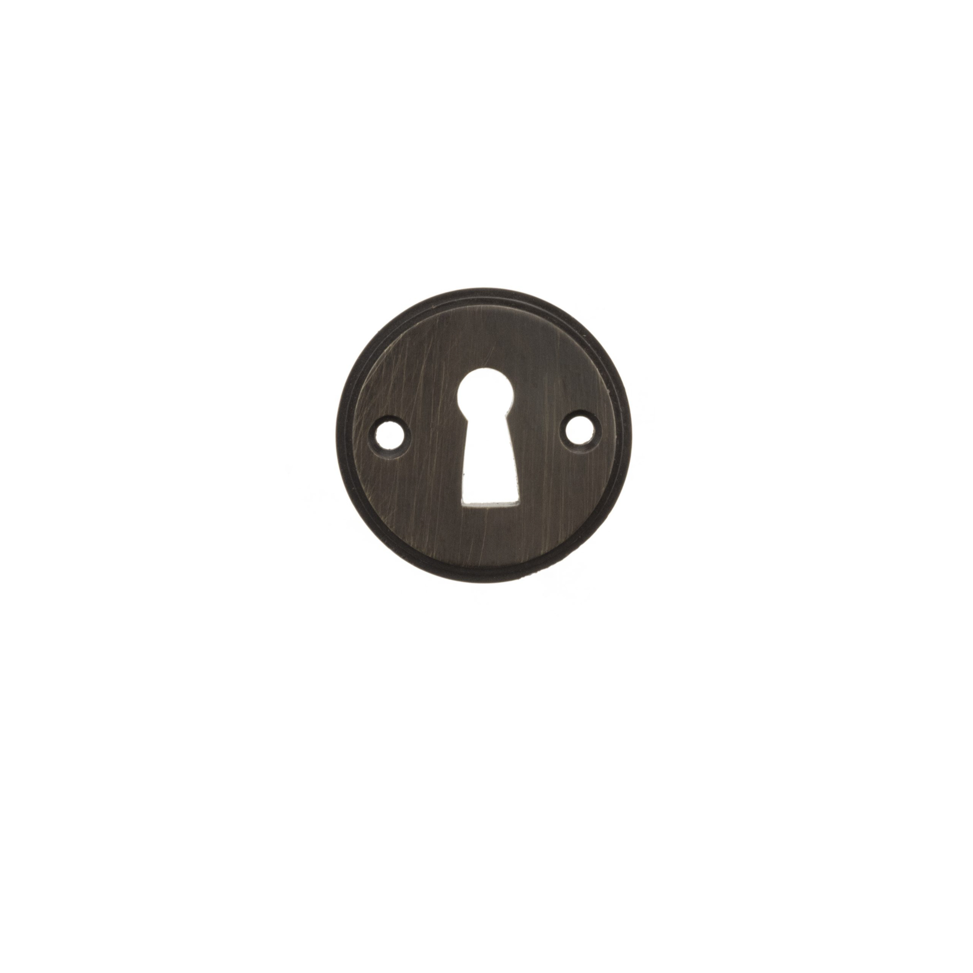 MHRKEUDB Millhouse Brass Solid Brass Open Key Hole Escutcheons - Urban Dark Bronze