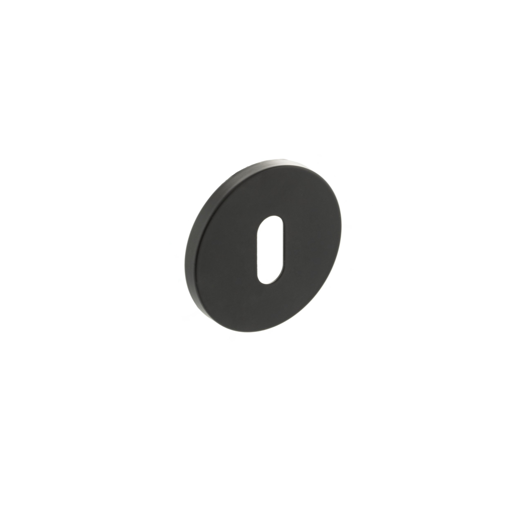 MHSRKMB Millhouse Brass Key Escutcheons on 5mm Slimline Round Rose - Matt Black