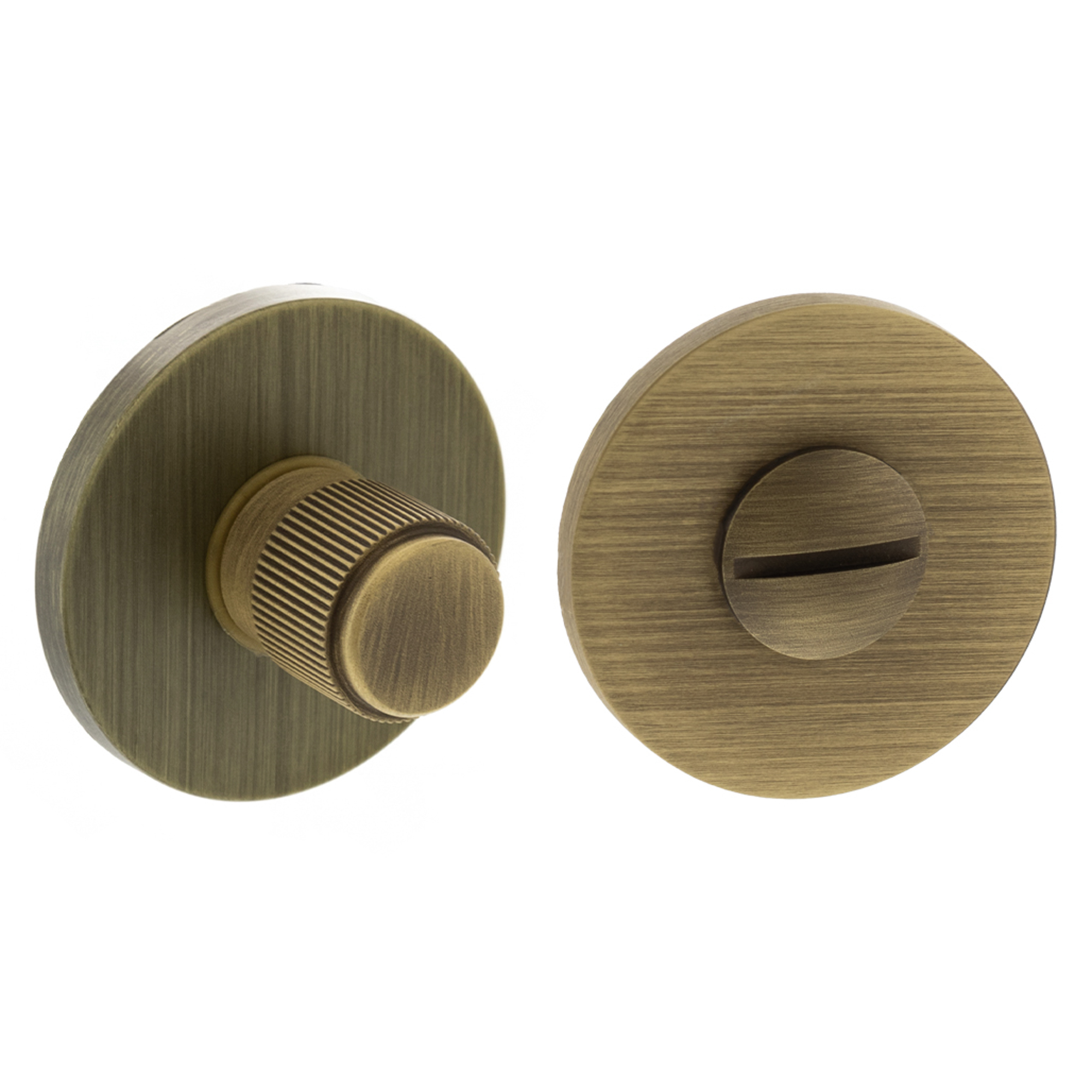 MHSRLWCYB Millhouse Brass Linear WC Turn and Release on 5mm Slimline Round Rose - Yester Bronze