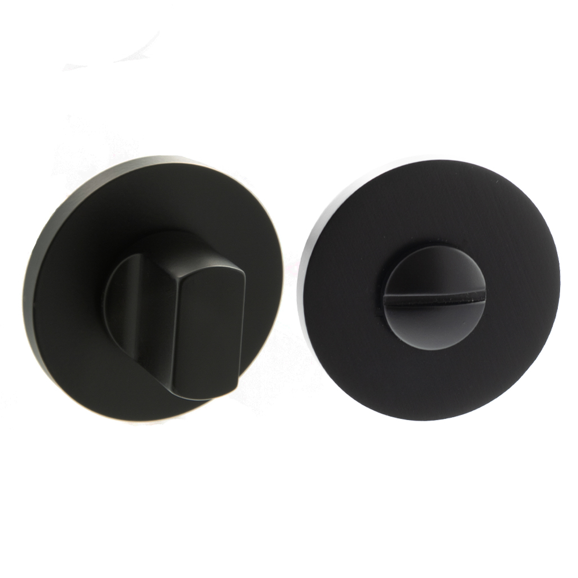 MHSRWCMB Millhouse Brass WC Turn and Release on 5mm Slimline Round Rose - Matt Black