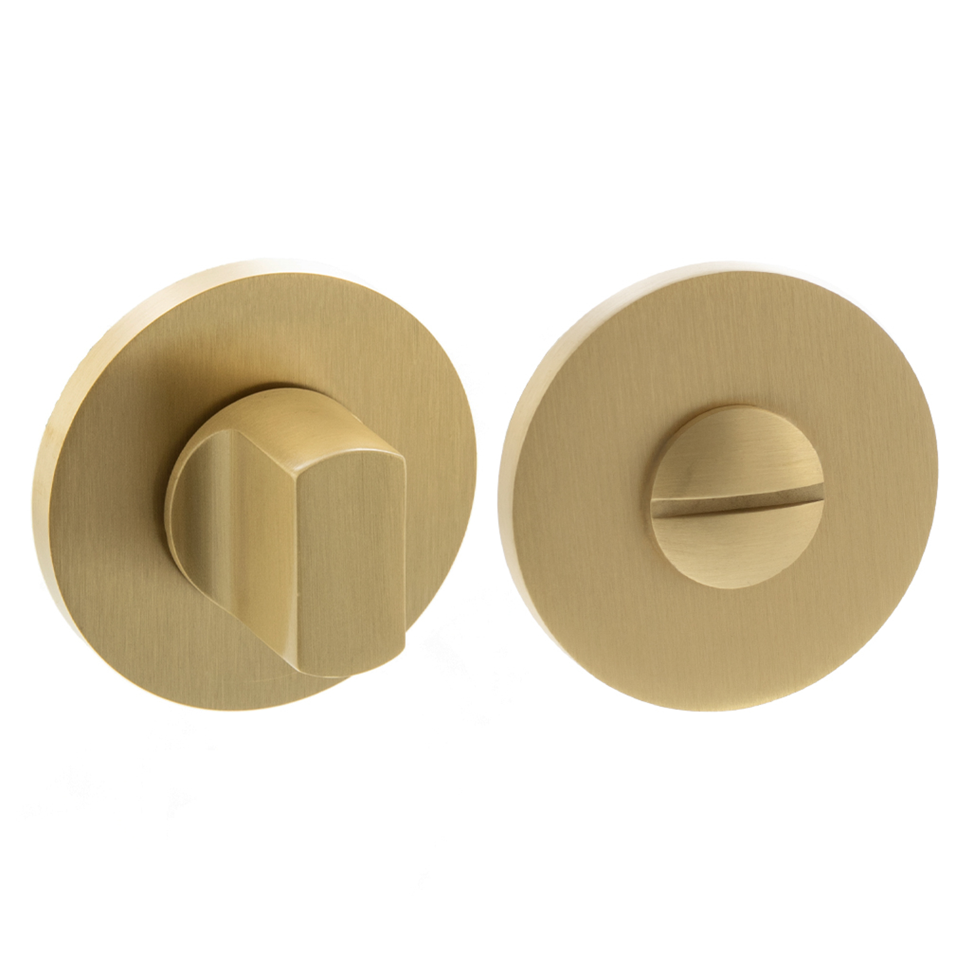 MHSRWCSB Millhouse Brass WC Turn and Release on 5mm Slimline Round Rose - Satin Brass