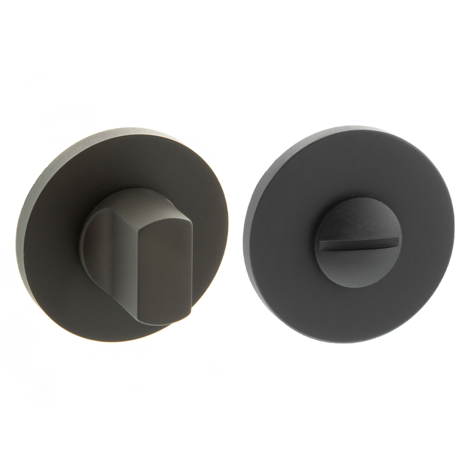 MHSRWCUDB Millhouse Brass WC Turn and Release on 5mm Slimline Round Rose - Urban Dark Bronze