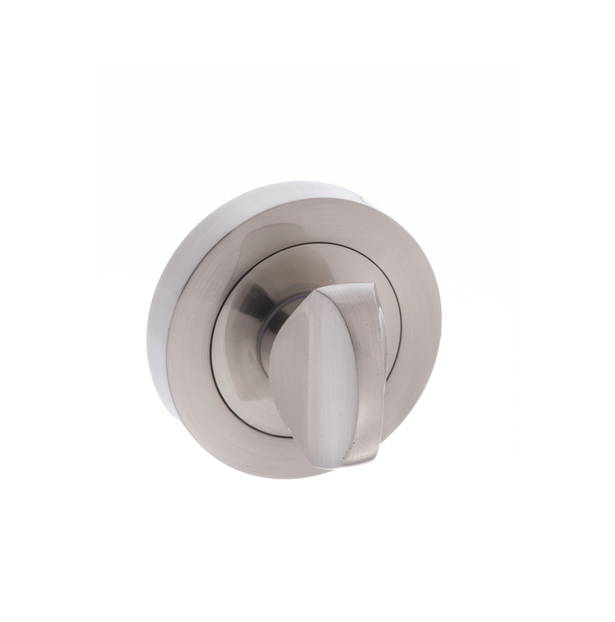 MWCSN Mediterranean WC Turn and Release on Round Rose - Satin Nickel