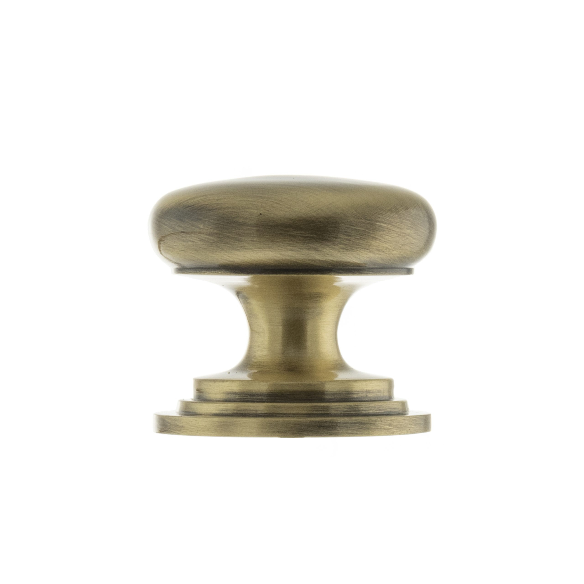 OEC1238AB Old English Lincoln Solid Brass Victorian Knob 38mm on Concealed Fix - Antique Brass