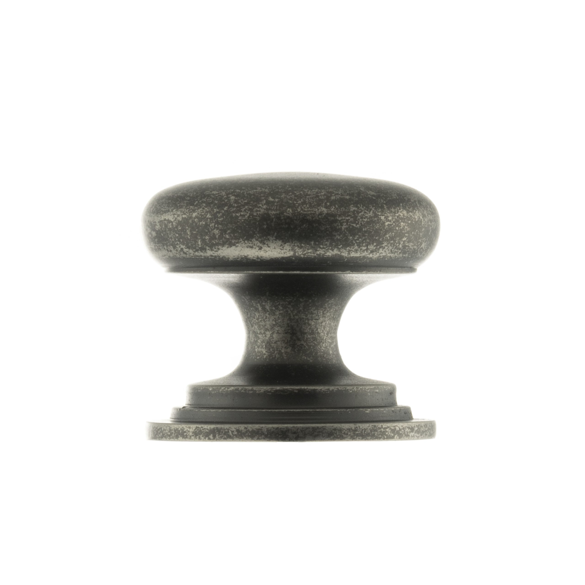 OEC1238DS Old English Lincoln Solid Brass Victorian Knob 38mm on Concealed Fix - Distressed Silver