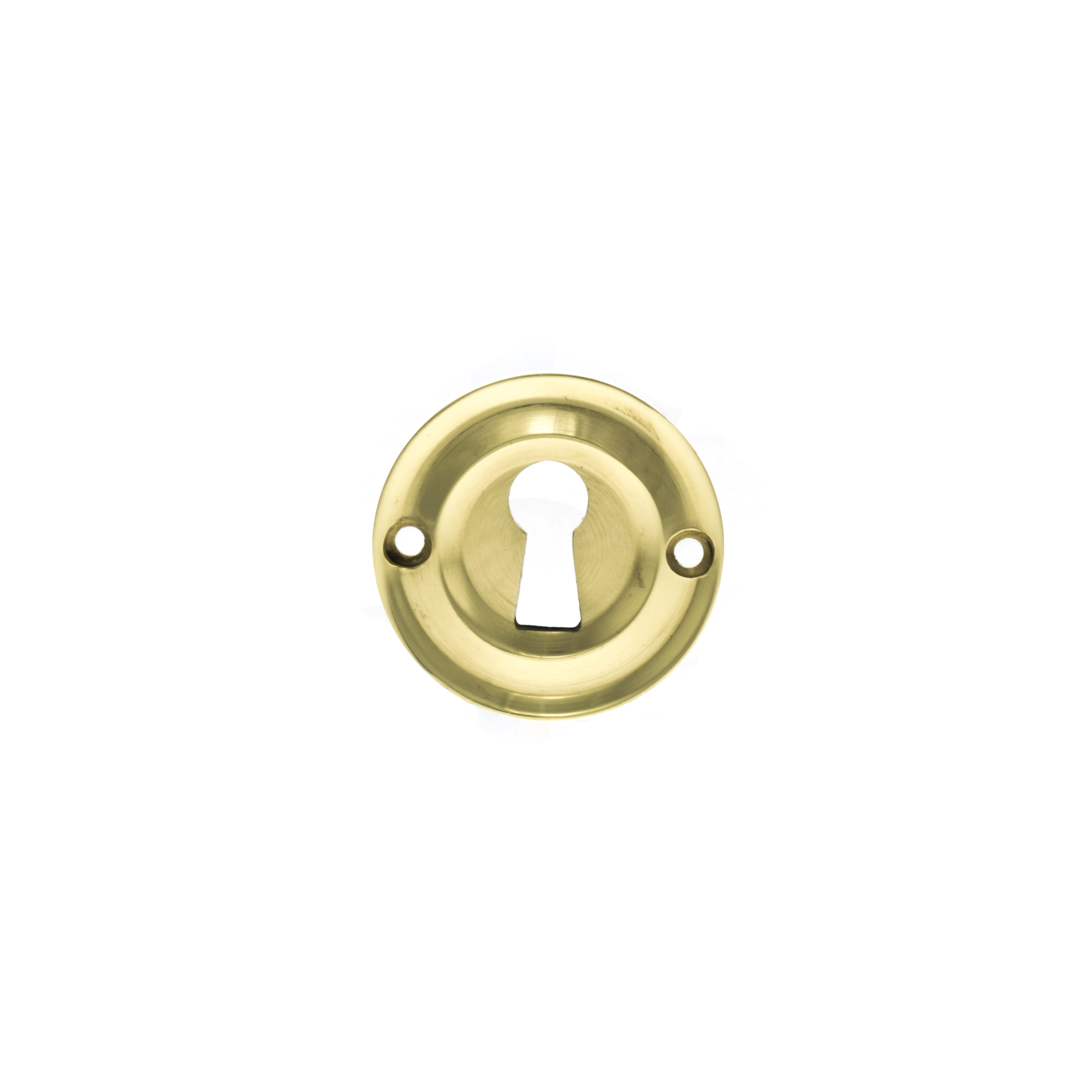 OERKERB Old English Solid Brass Open Key Hole Escutcheons - Unlacquered Brass