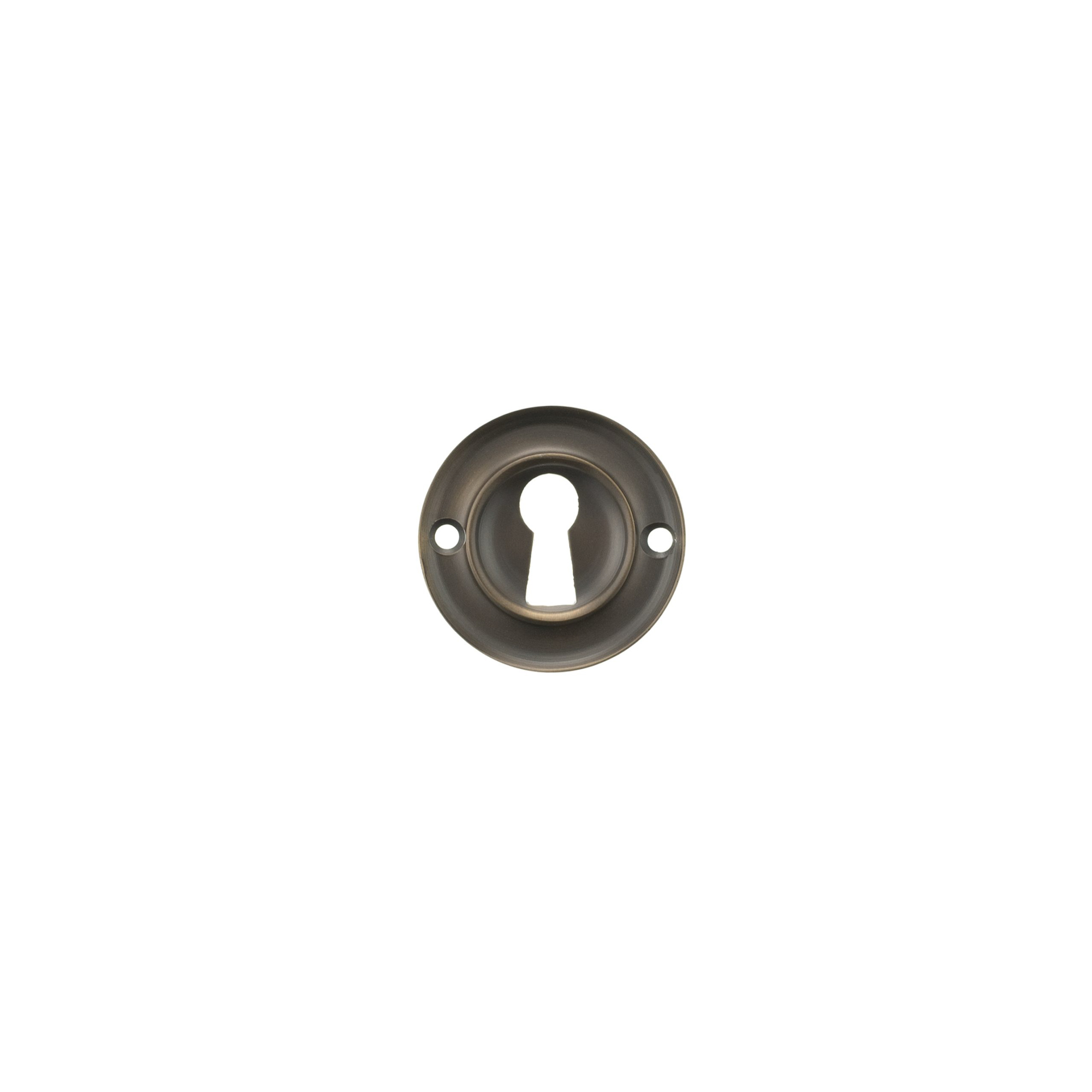 OERKEUDB Old English Solid Brass Open Key Hole Escutcheons - Urban Dark Bronze