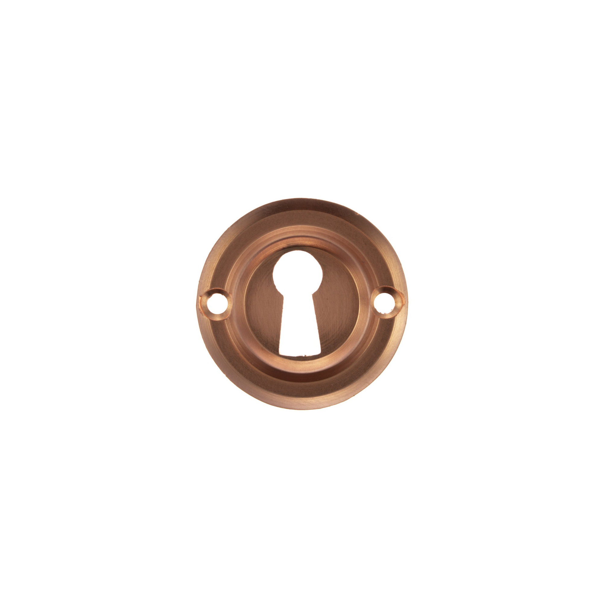 OERKEUSC Old English Solid Brass Open Key Hole Escutcheons - Urban Satin Copper