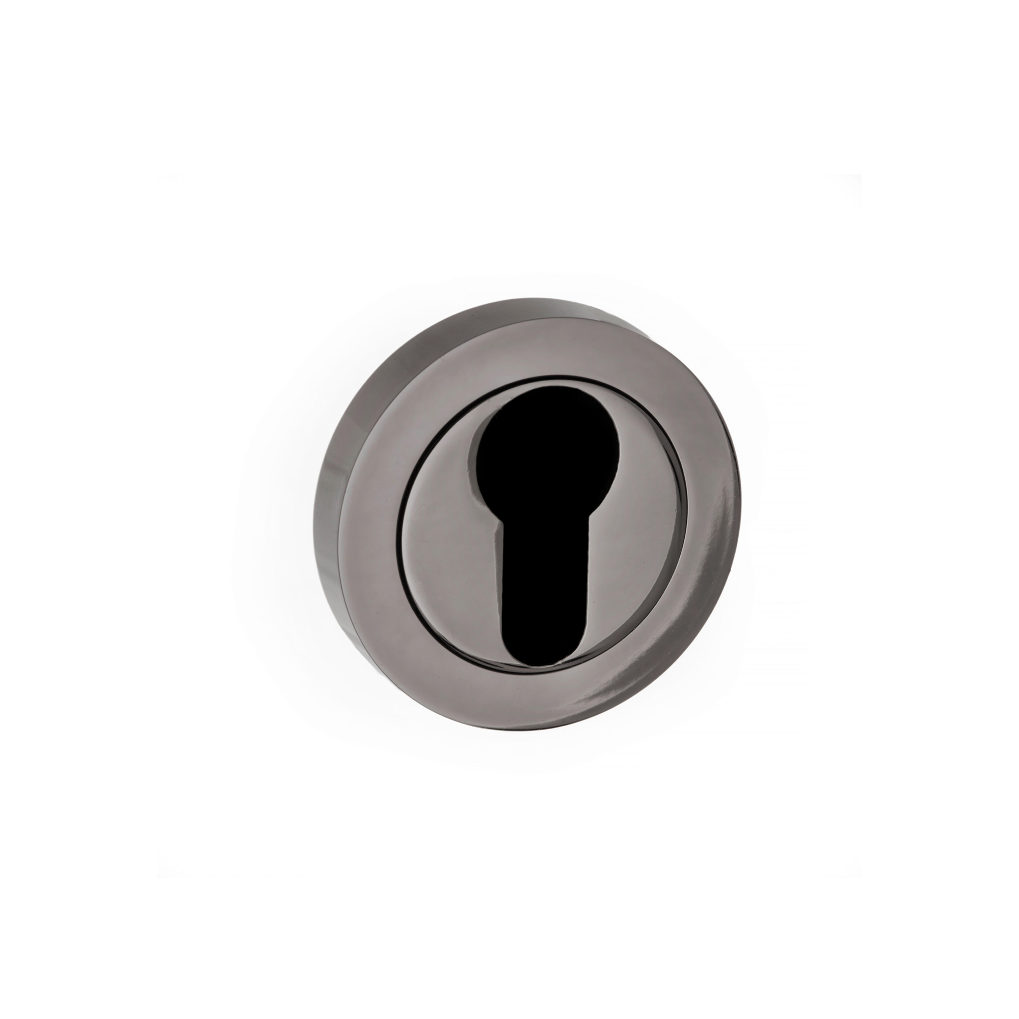 S2ESCERBN STATUS Euro Escutcheons on Round Rose - Black Nickel