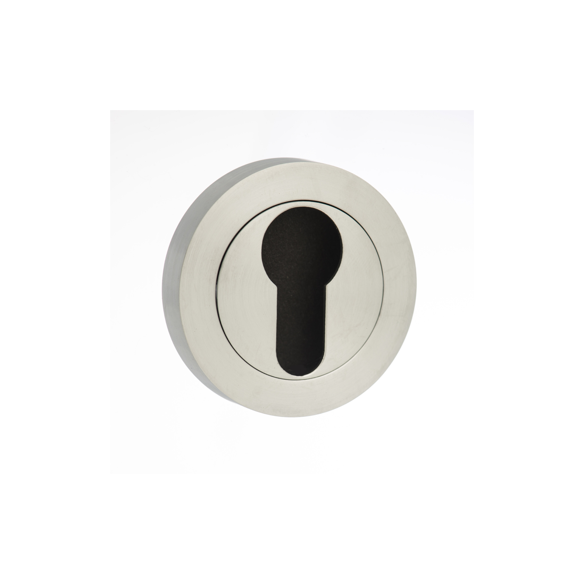 S2ESCERSC STATUS Euro Escutcheons on Round Rose - Satin Chrome