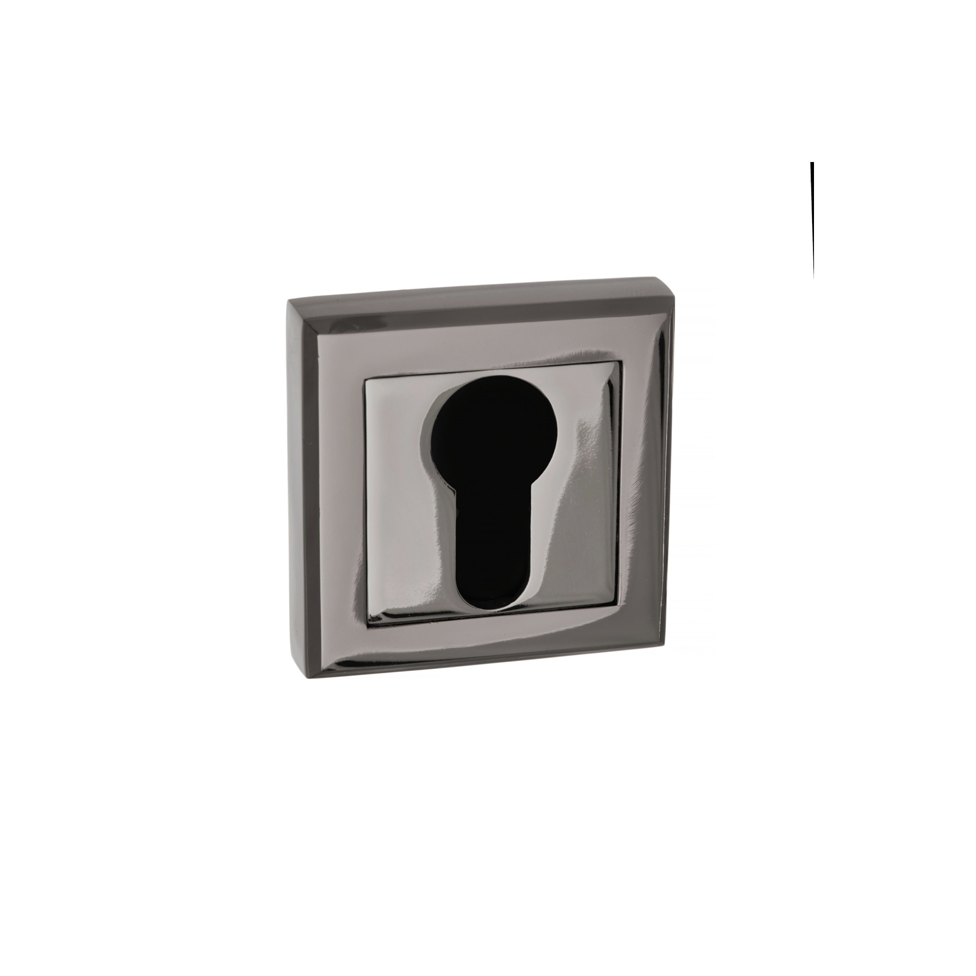 S2ESCESBN STATUS Euro Escutcheons on Square Rose - Black Nickel