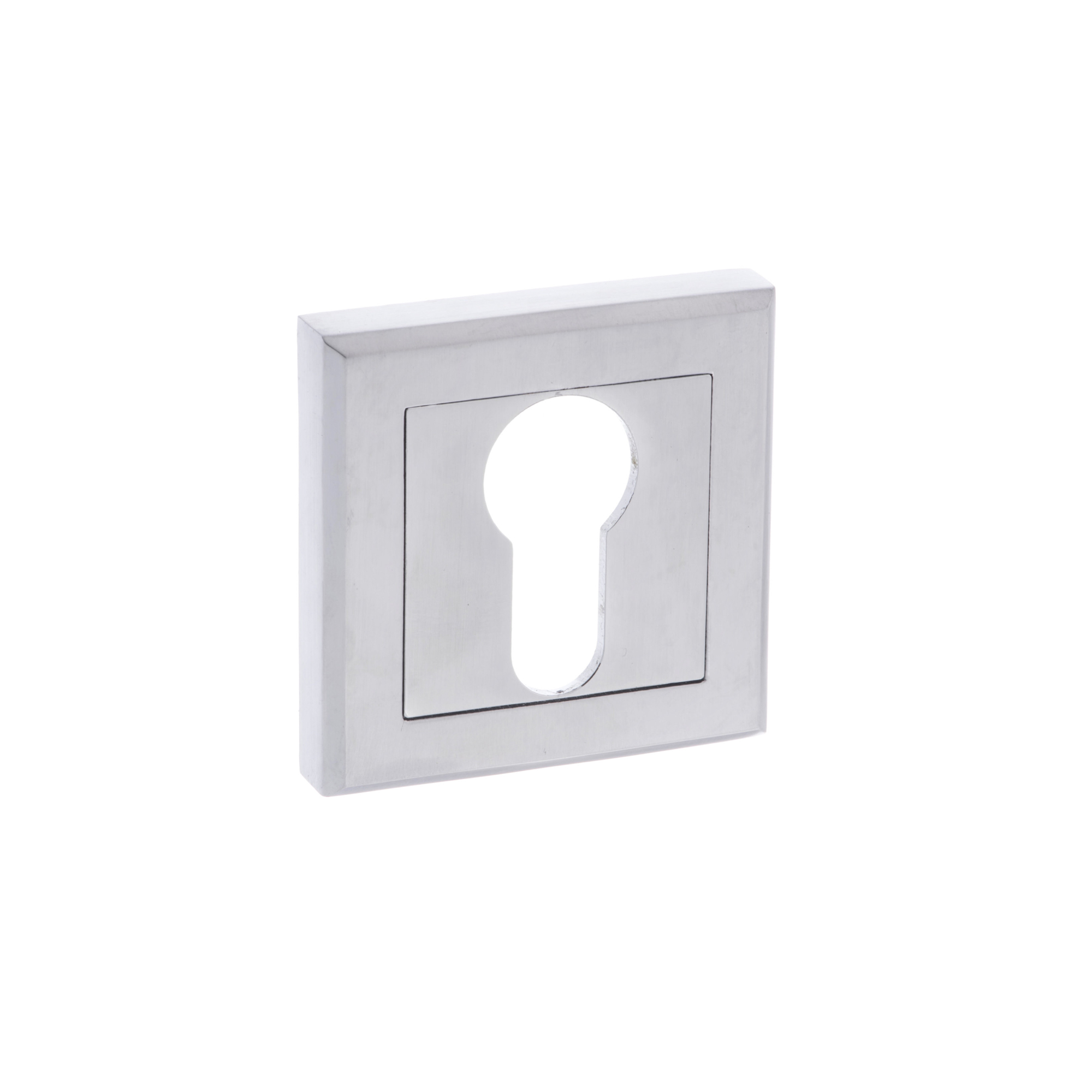 S2ESCESSC STATUS Euro Escutcheons on Square Rose - Satin Chrome