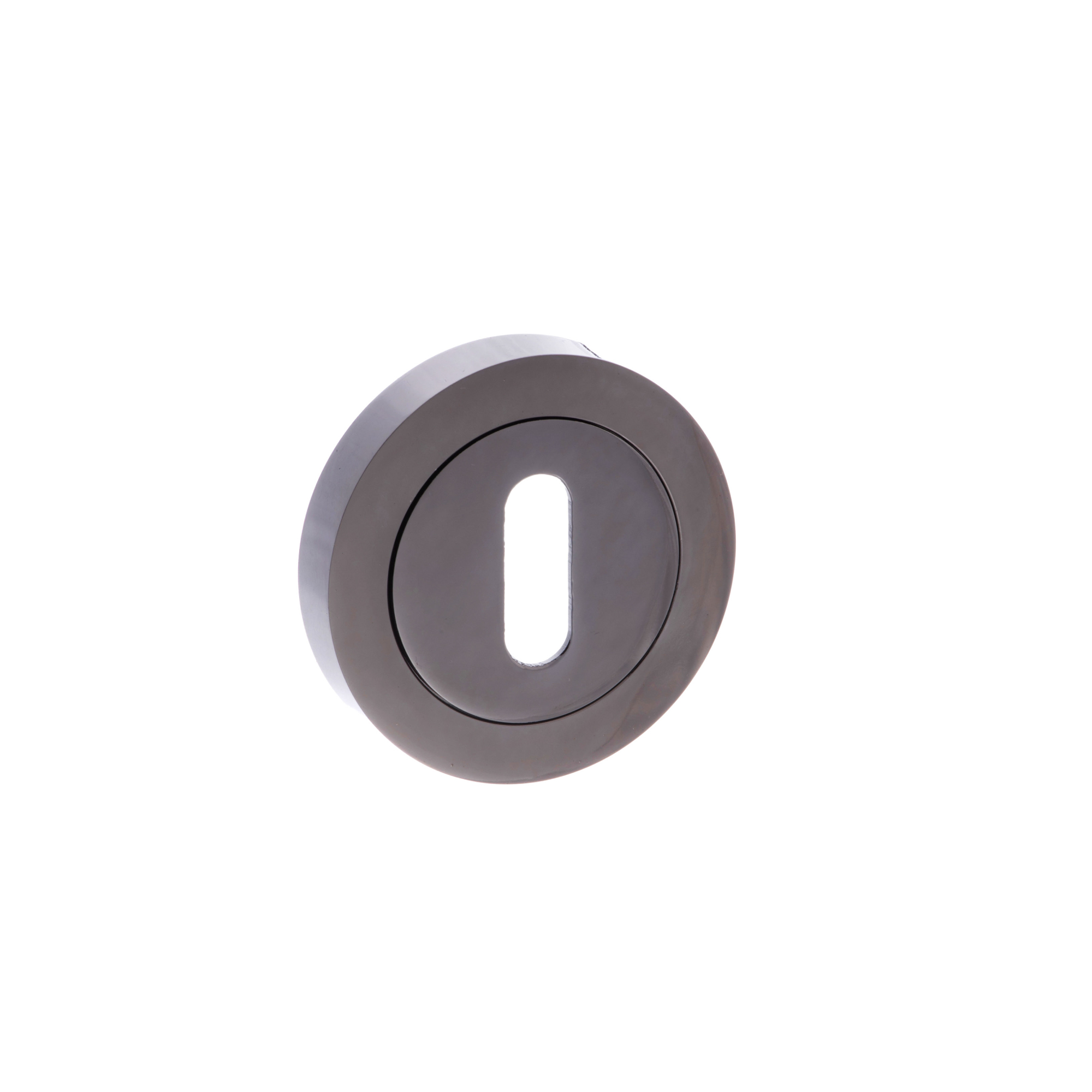 S2ESCKRBN STATUS Key Escutcheons on Round Rose - Black Nickel
