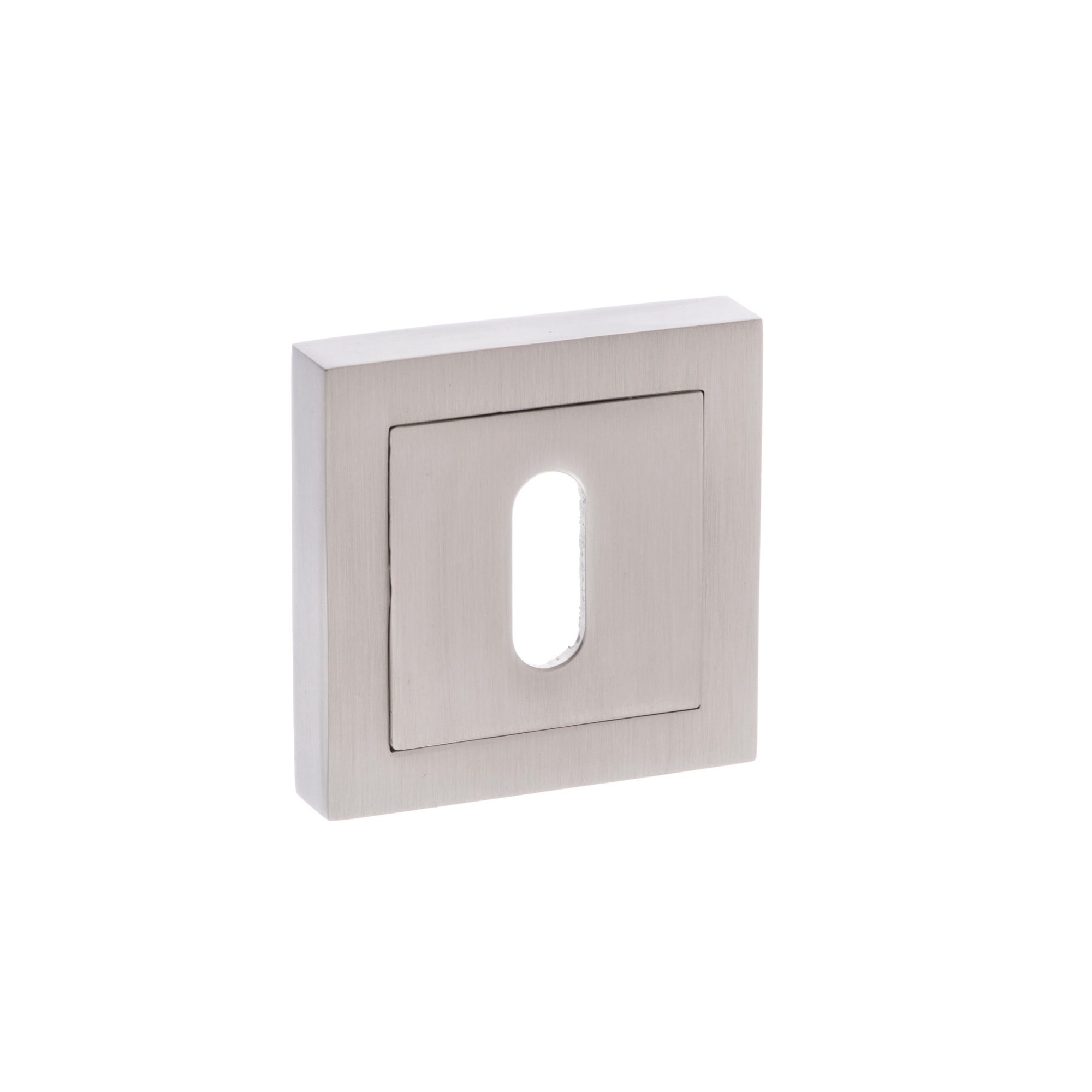 SPCESCKSN Senza Pari Key Escutcheons on Square Rose - Satin Nickel