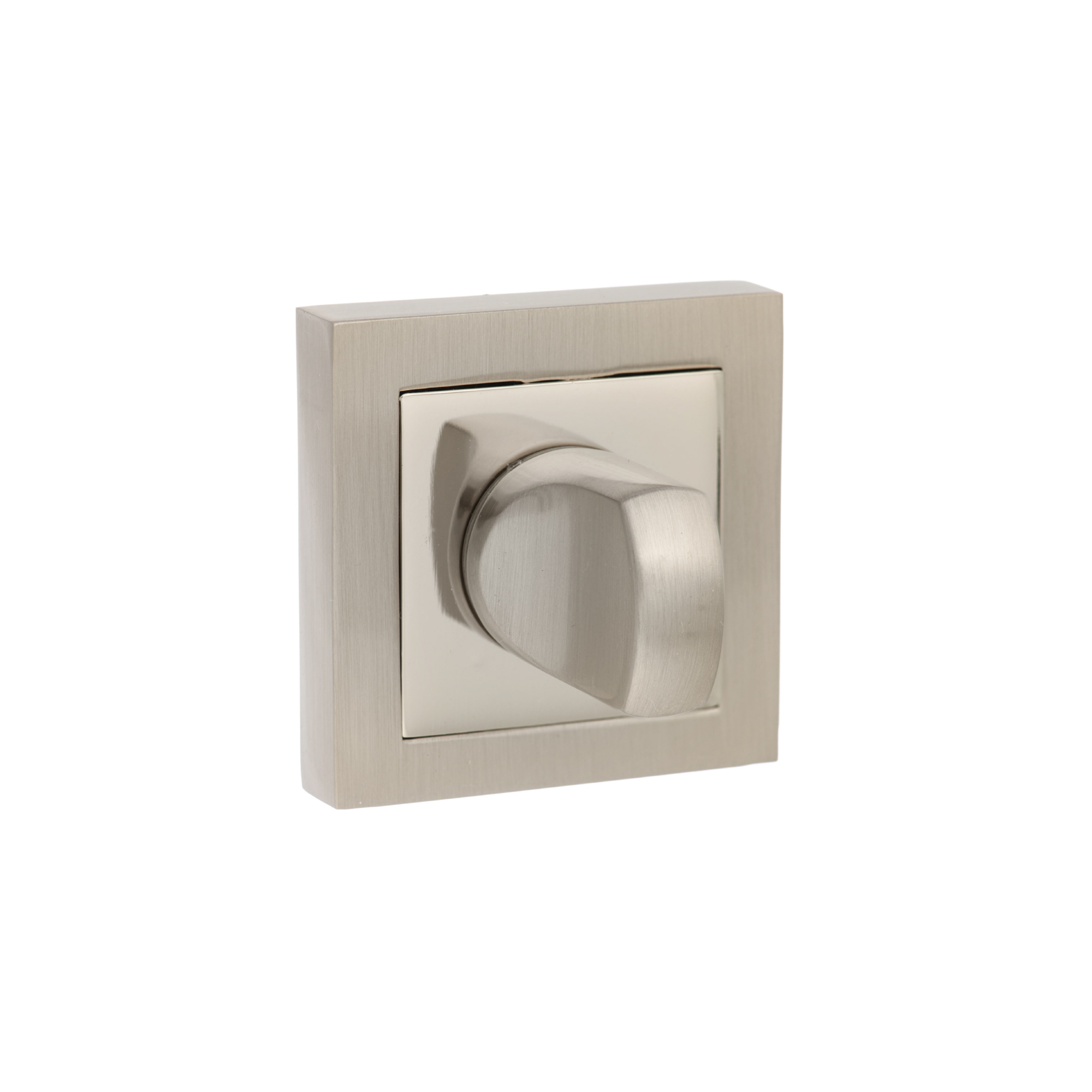 SPCWCSNNP Senza Pari WC Turn and Release on Square Rose - Satin Nickel/Polished Nickel