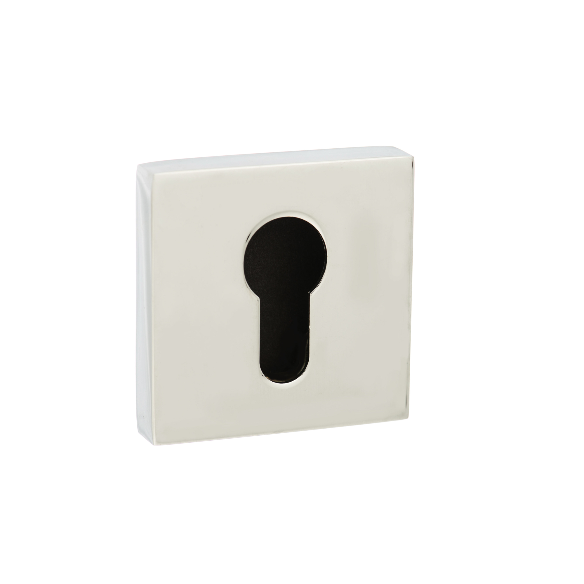 SPESCECP Senza Pari Euro Escutcheons on Flush Square Rose - Polished Chrome