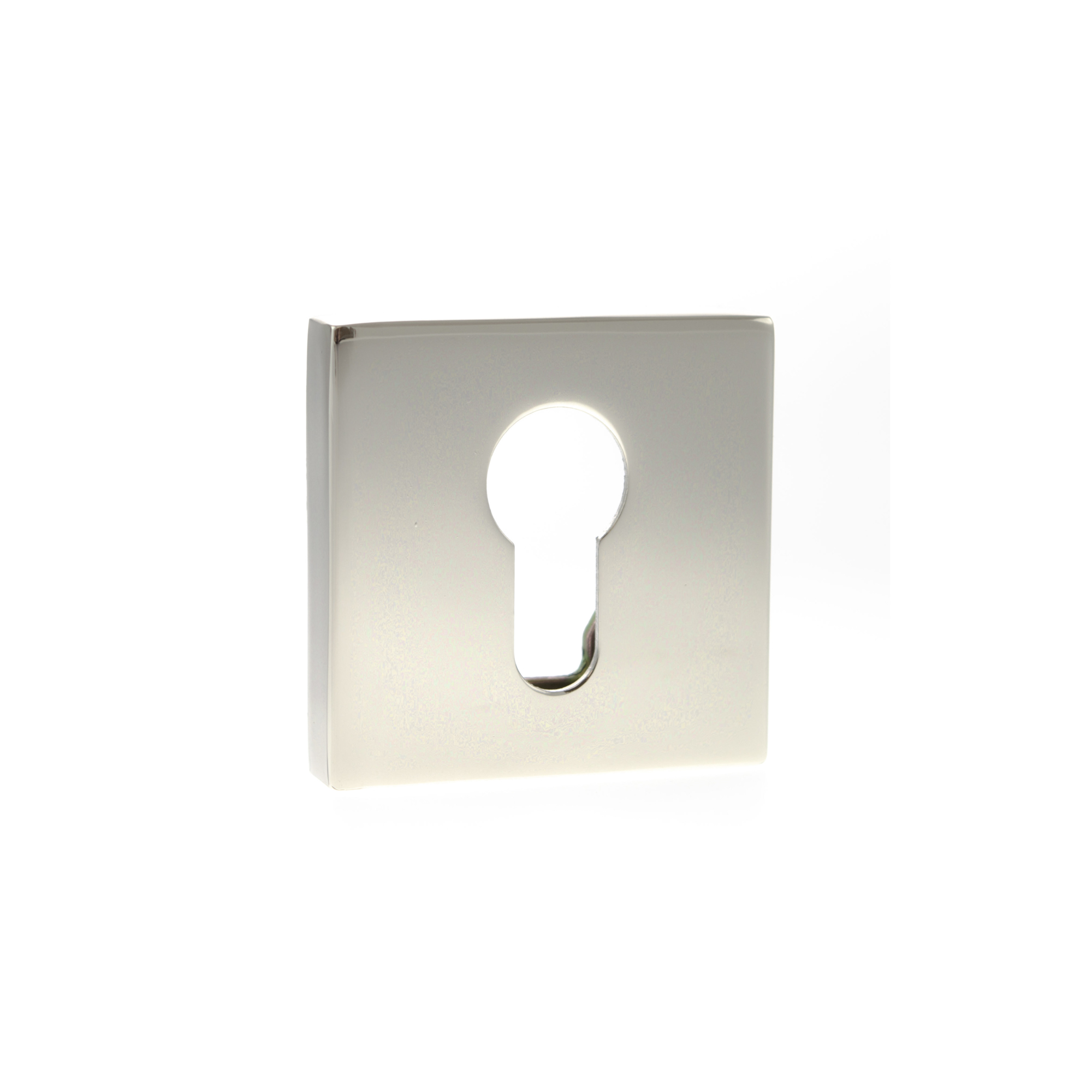 SPESCEPN Senza Pari Euro Escutcheons on Flush Square Rose - Polished Nickel