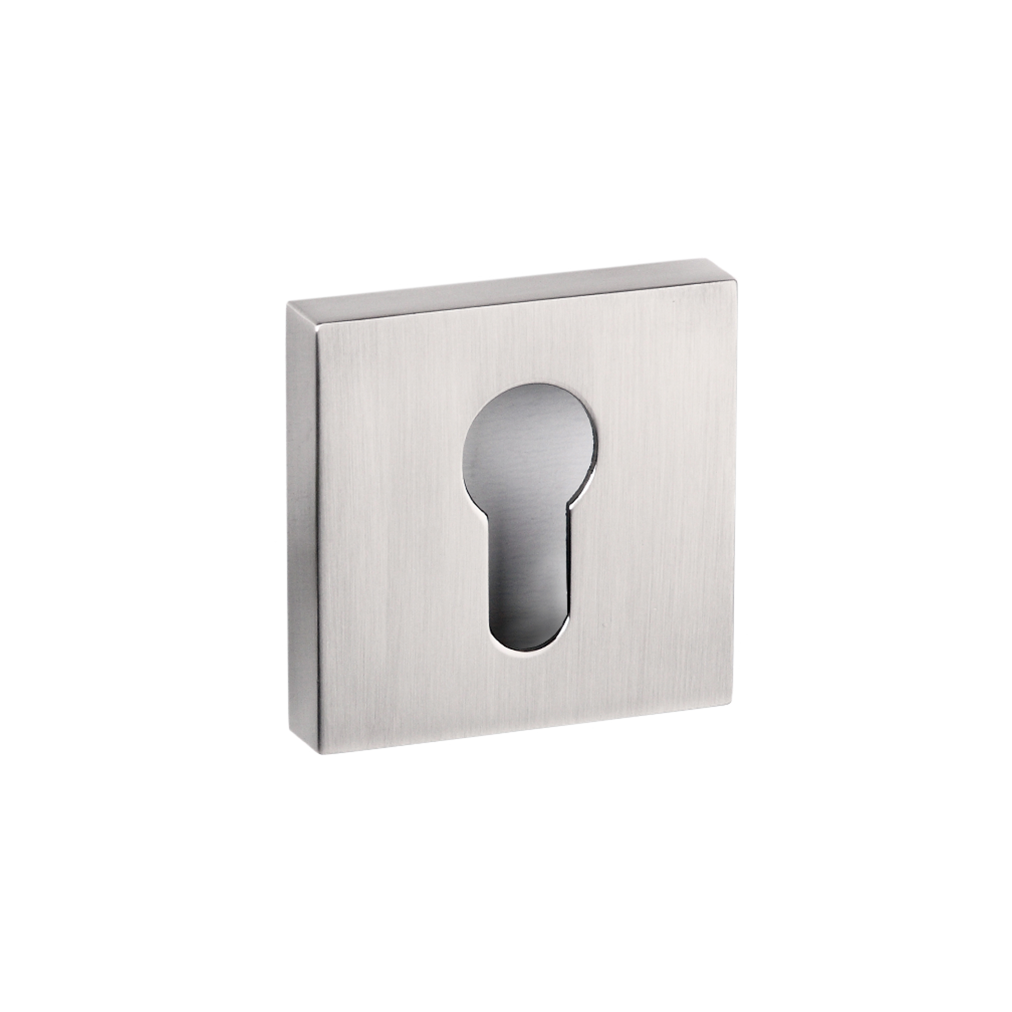 SPESCESN Senza Pari Euro Escutcheons on Flush Square Rose - Satin Nickel