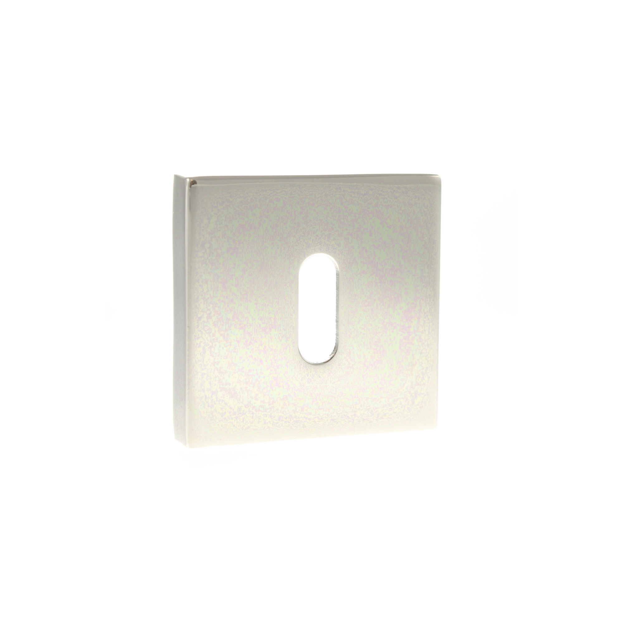 SPESCKPN Senza Pari Key Escutcheons on Flush Square Rose - Polished Nickel