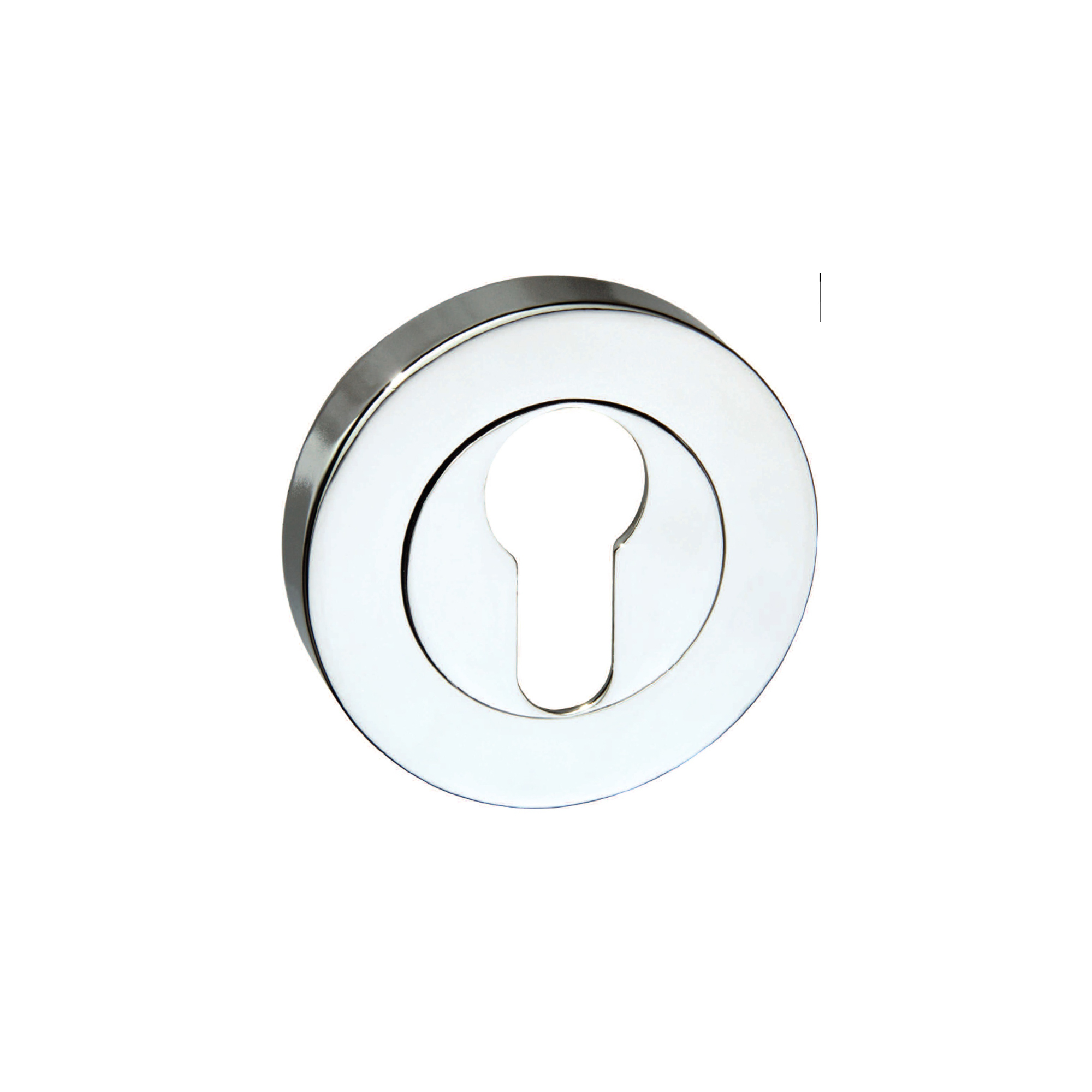 SPMESCECP Senza Pari Euro Escutcheons on Round Rose - Polished Chrome