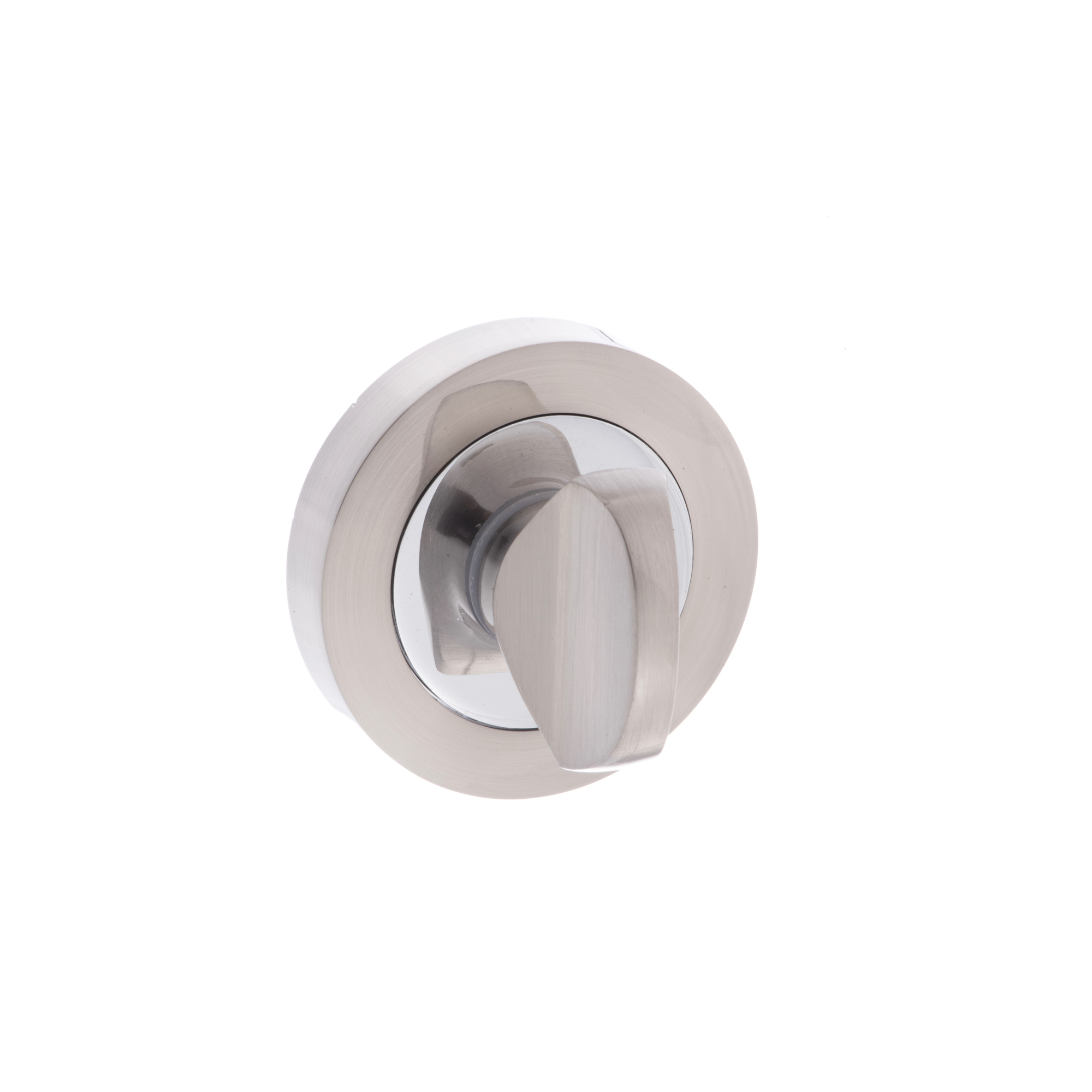 SPMWCSNCP Senza Pari WC Turn and Release on Round Rose - Satin Nickel/Chome Plate