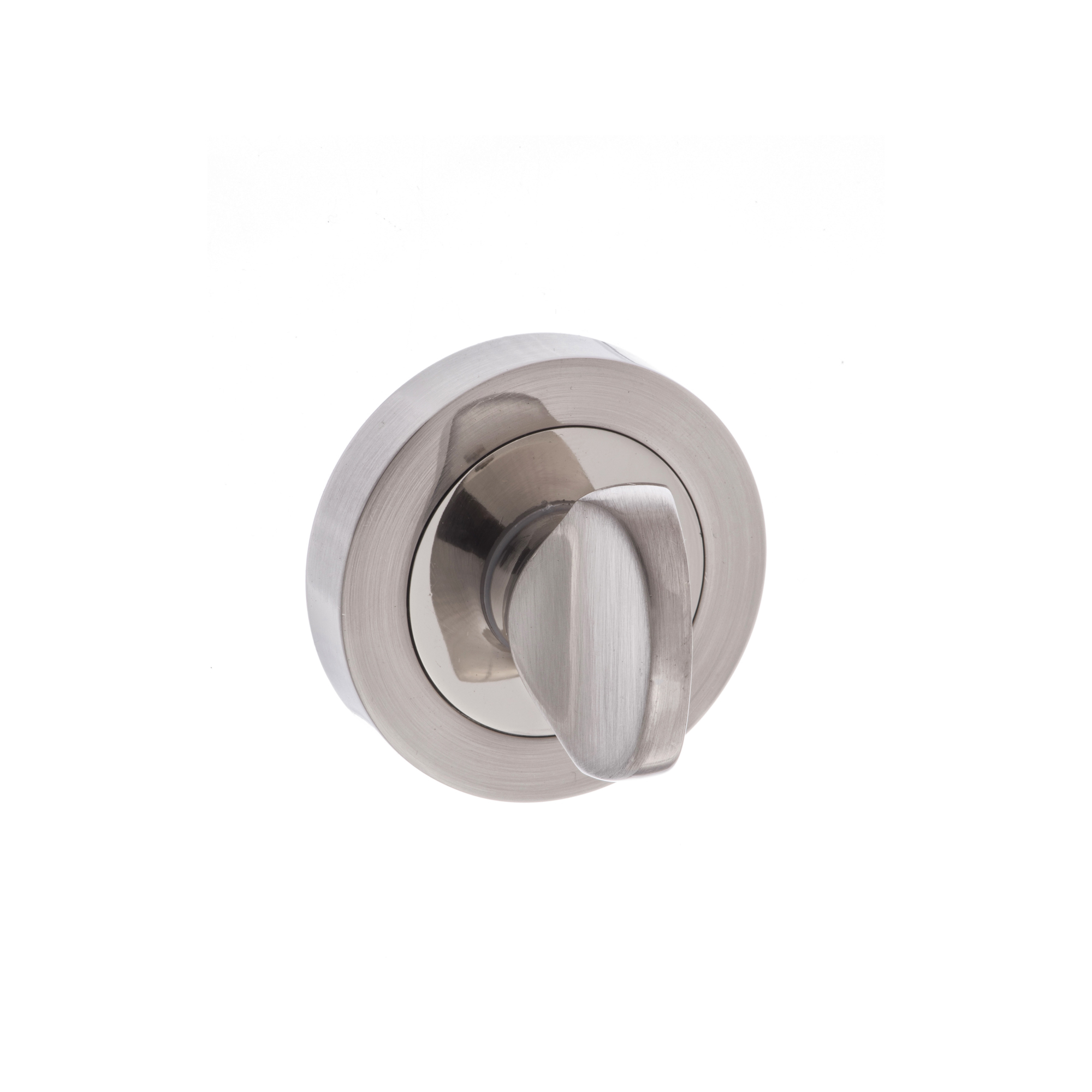 SPMWCSNNP Senza Pari WC Turn and Release on Round Rose - Satin Nickel/Polished Nickel