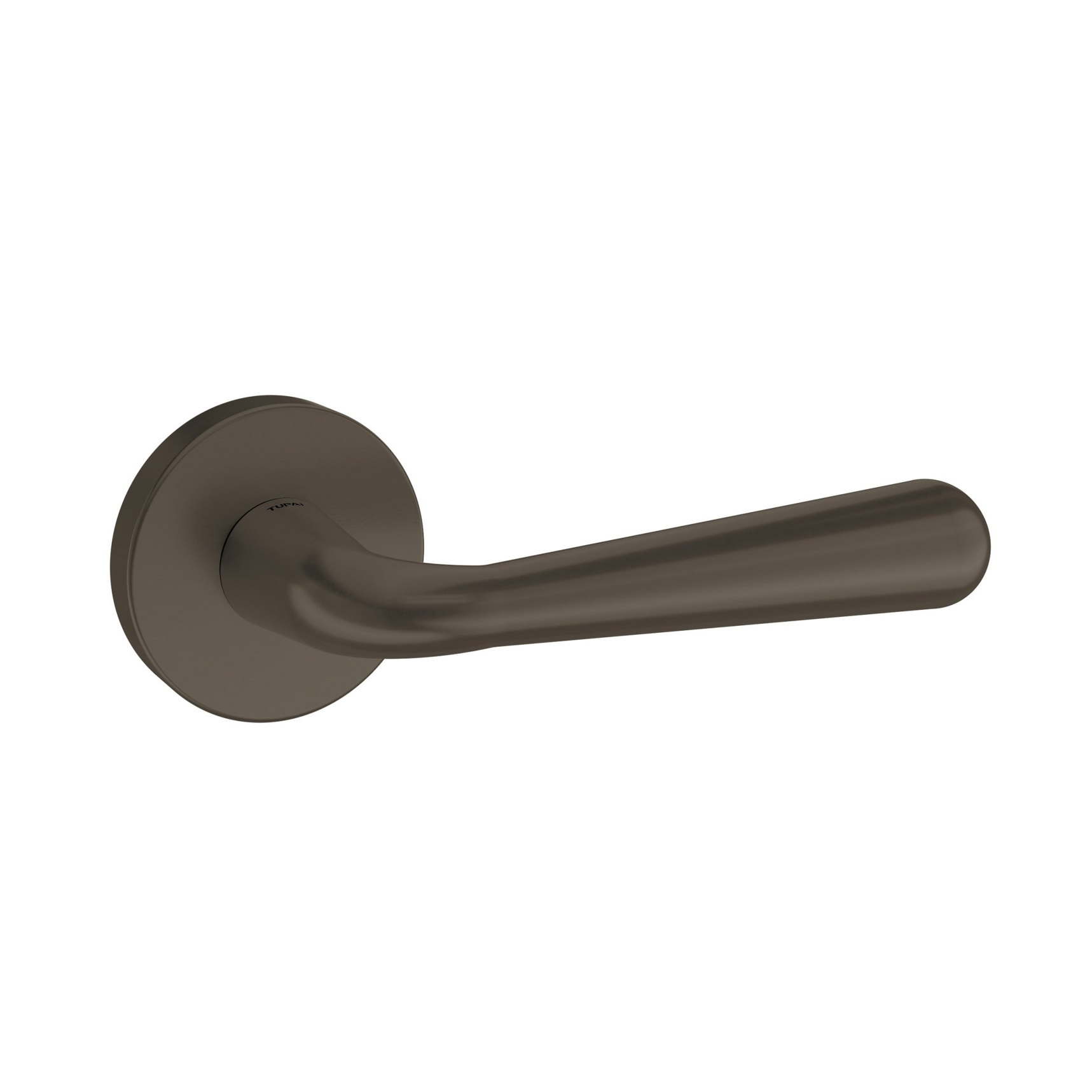 T293RTT Tupai Rapido CurvaLine Adra Lever Door Handle on Round Rose - Titanium