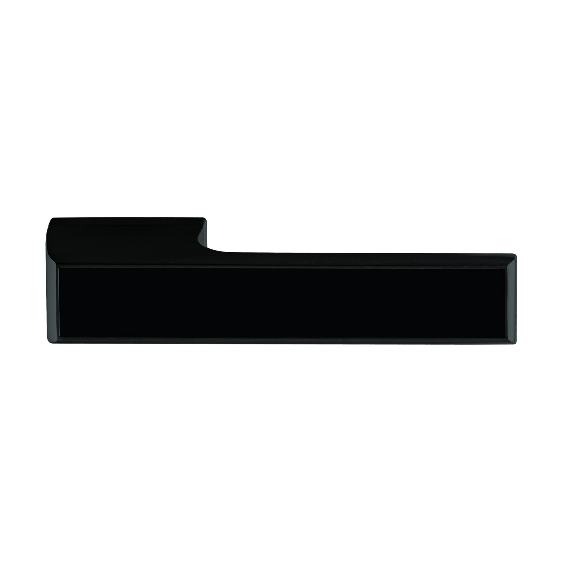 T3089LMBMB Tupai Rapido VersaLine Tobar Lever Door Handle on Long Rose - Matt Black Decorative Plate - Matt Black