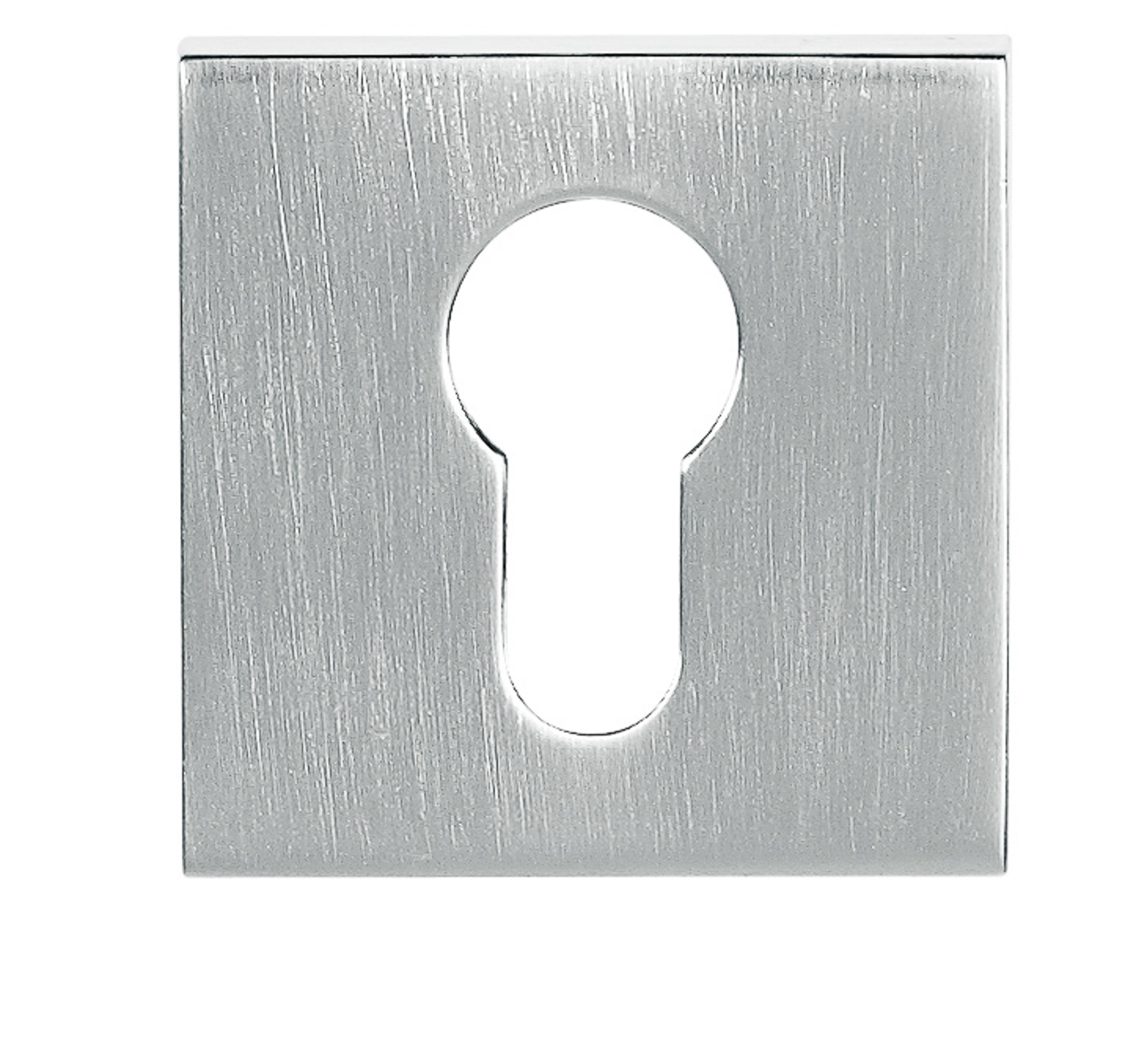 TESCESSC Tupai Rapido Curva/QuadraLine Euro Escutcheons on Square Rose - Satin Chrome