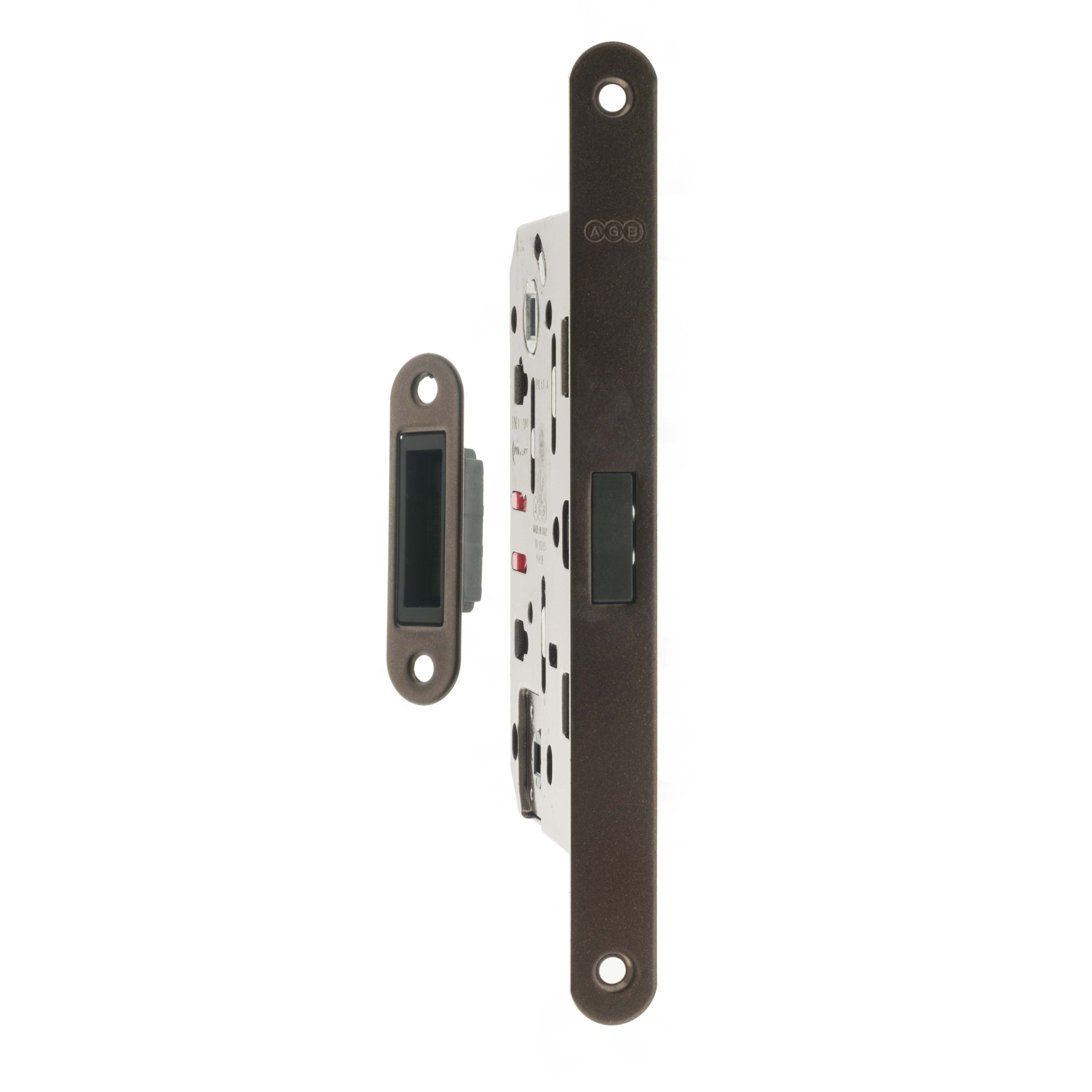 AGB2XTWCB AGB Polaris 2XT Magnetic Bathroom Lock 50mm backset - Bronze