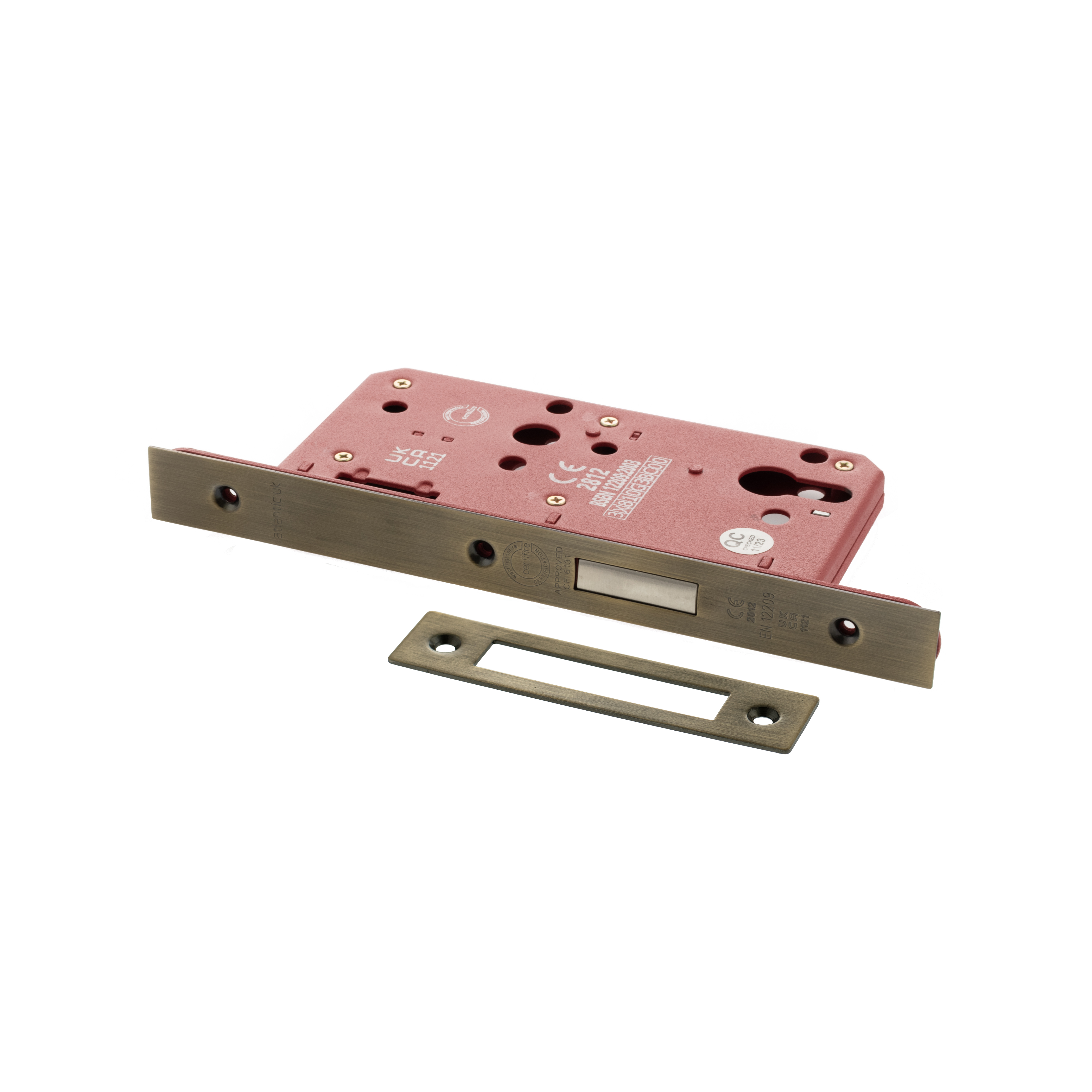 ALKDINED60MAB Atlantic DIN Euro Profile Deadlock Double Throw 60mm backset - Matt Antique Brass