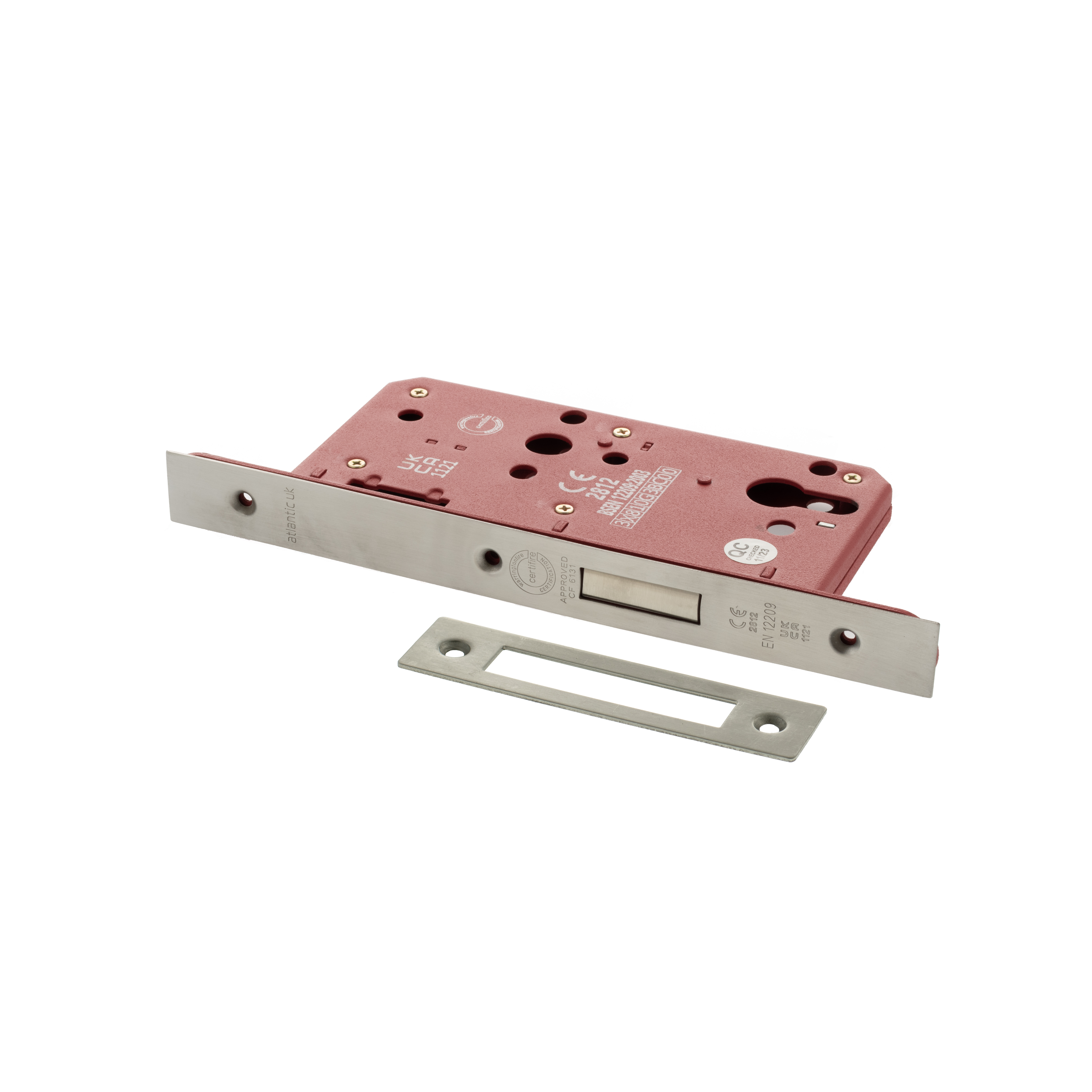 ALKDINED60SC Atlantic DIN Euro Profile Deadlock Double Throw 60mm backset - Satin Chrome