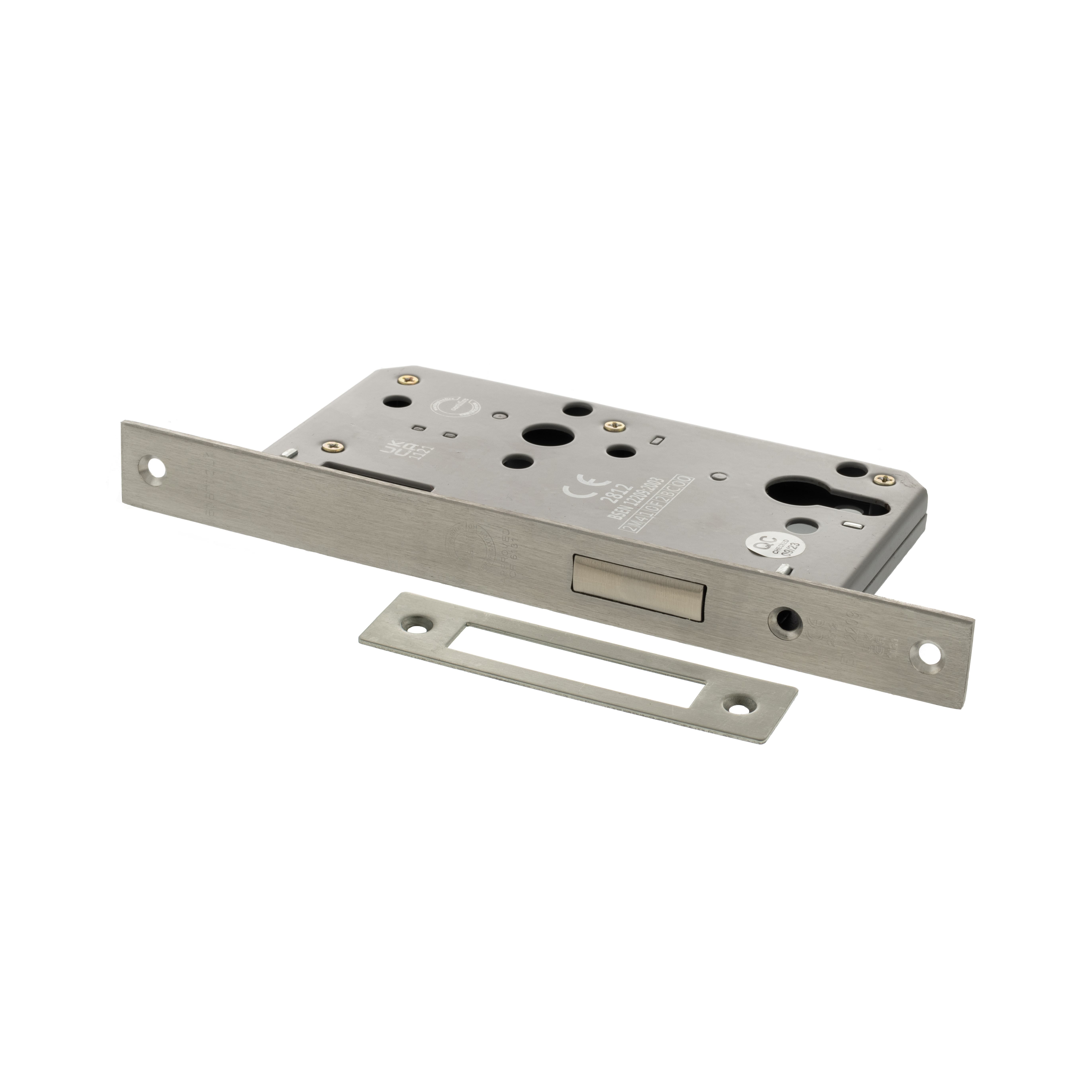 ALKDINED60SSS Atlantic DIN Euro Profile Deadlock Double Throw 60mm backset - Satin Stainless Steel