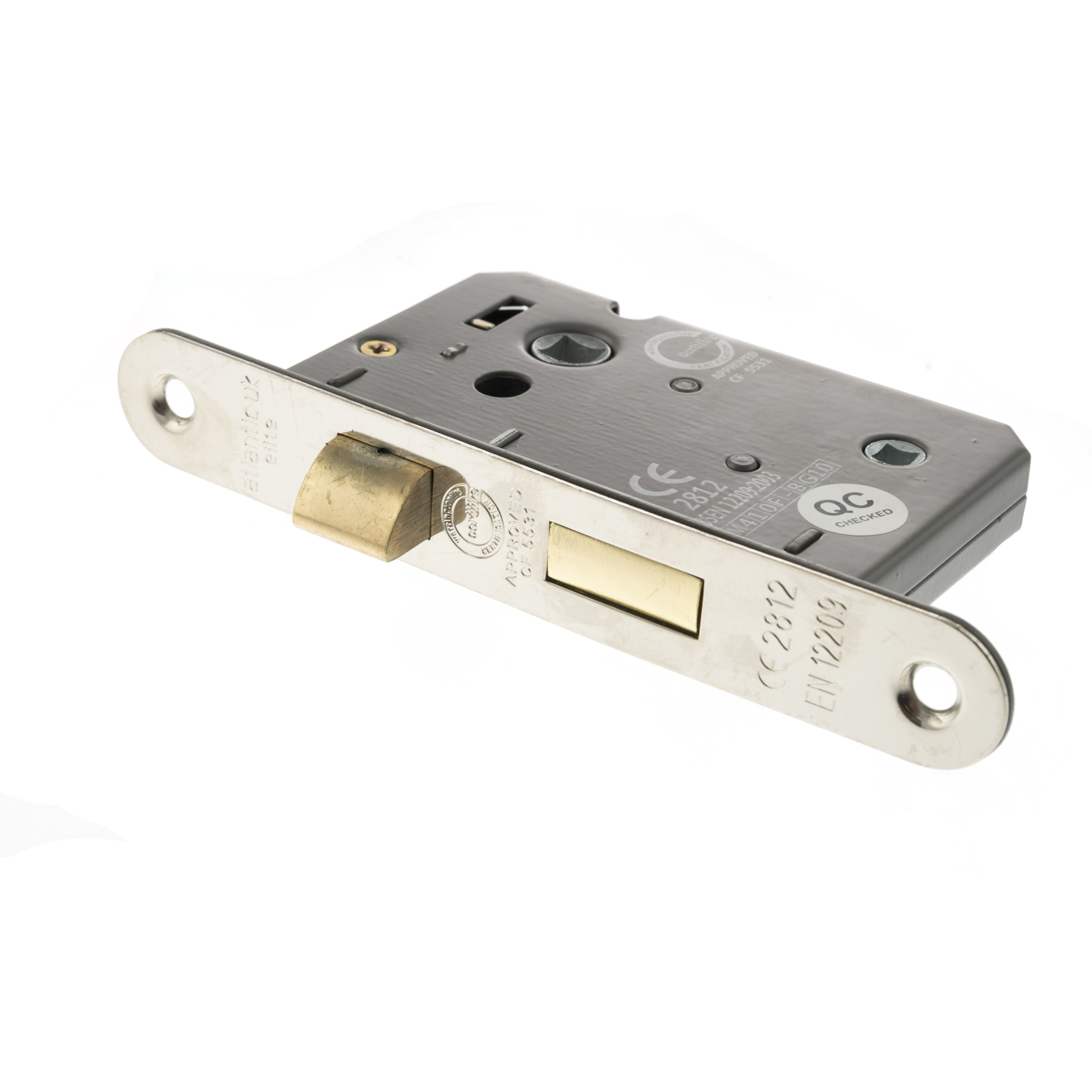 ALKRCBATH25PN Atlantic Radius Corner Bathroom Lock [CE] 2.5" - Polished Nickel
