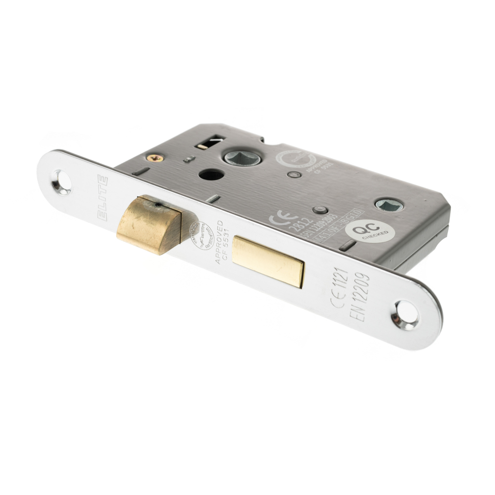 ALKRCBATH25SC Atlantic Radius Corner Bathroom Lock [CE] 2.5" - Satin Chrome